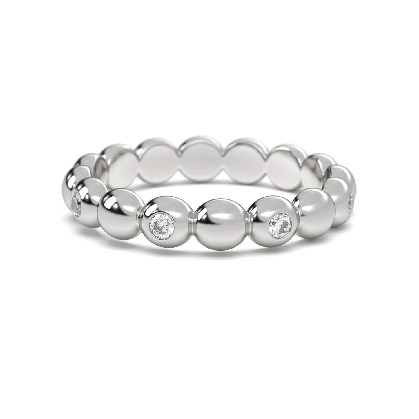 Spark Bead Silver Ring