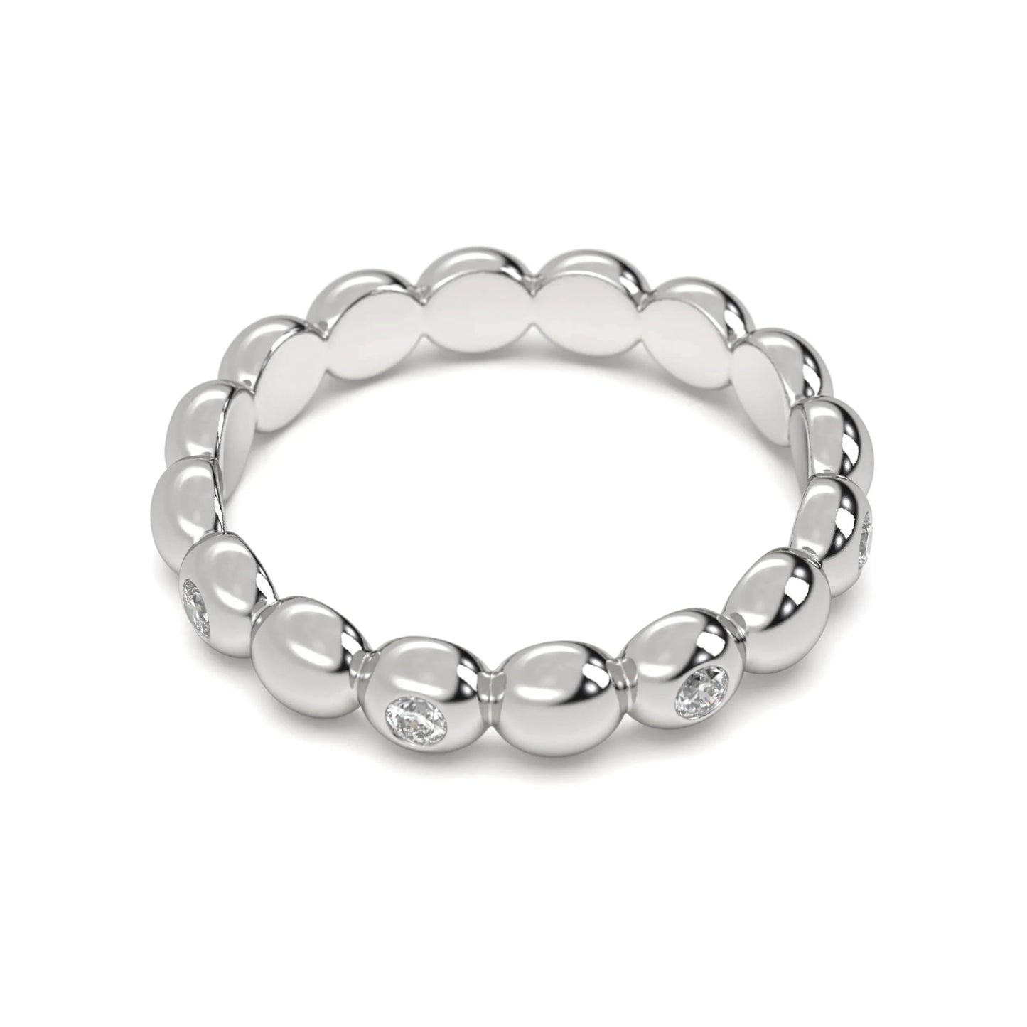 Spark Bead Silver Ring