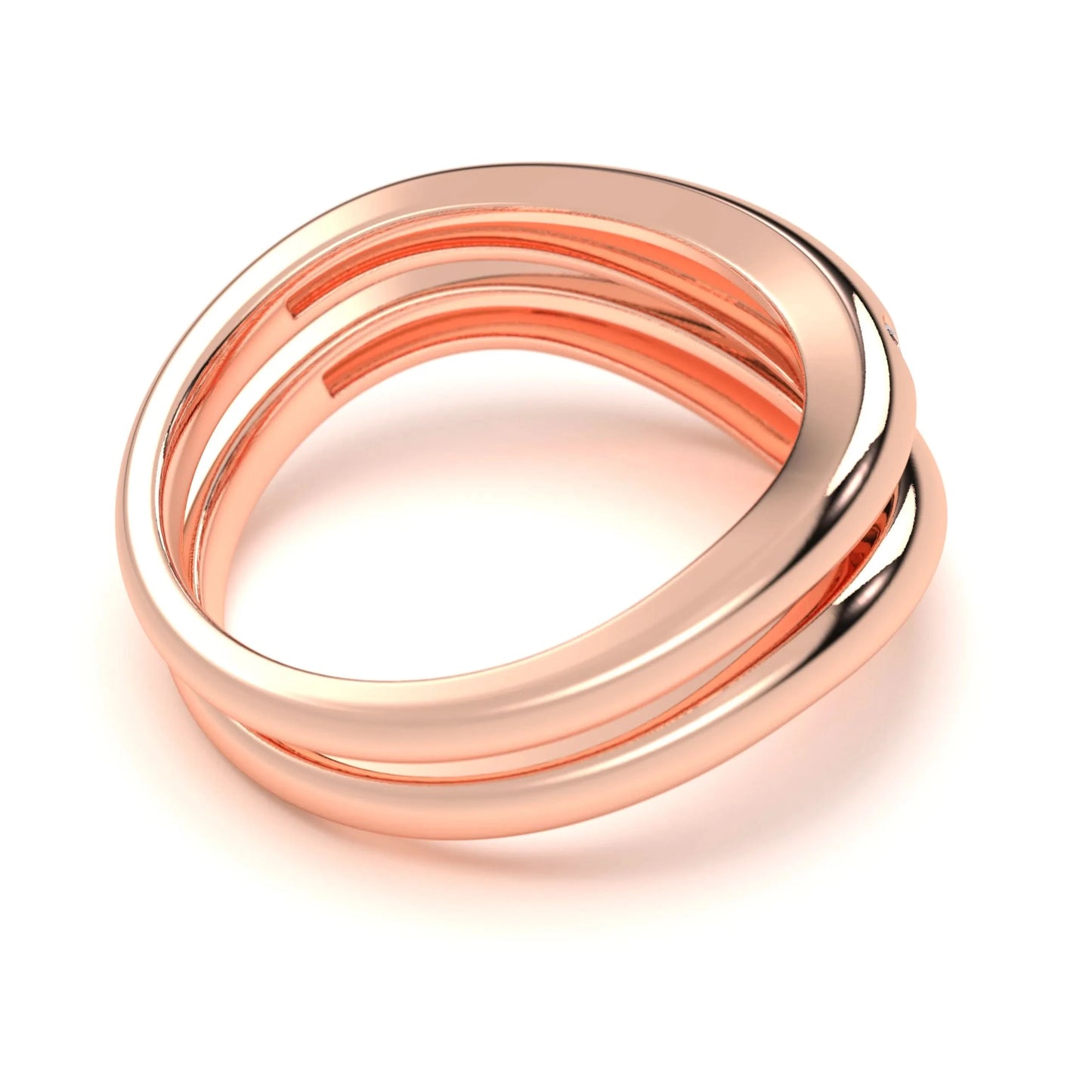 silver Twin Wave Diamond Ring