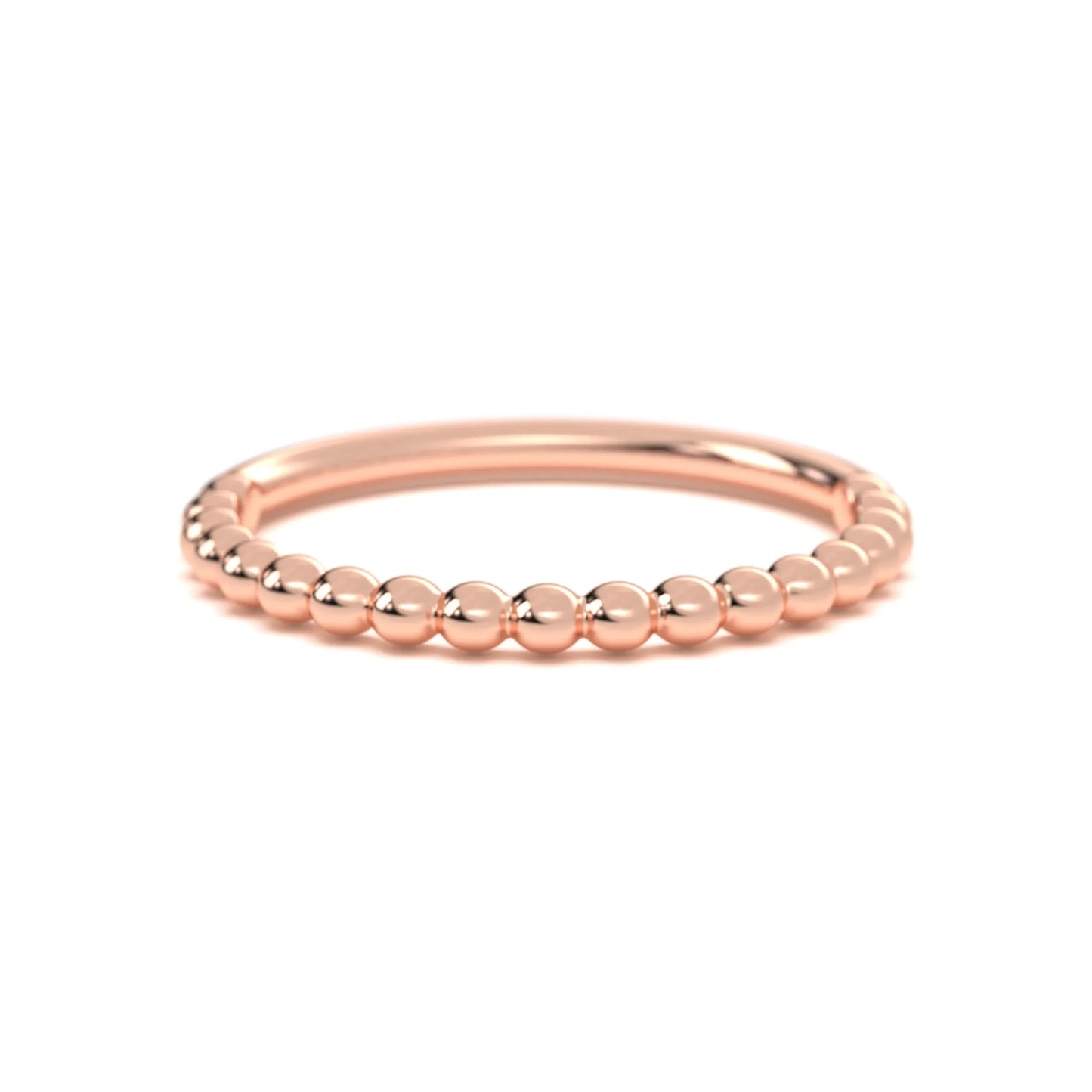 Classic silver Beaded Band Ring