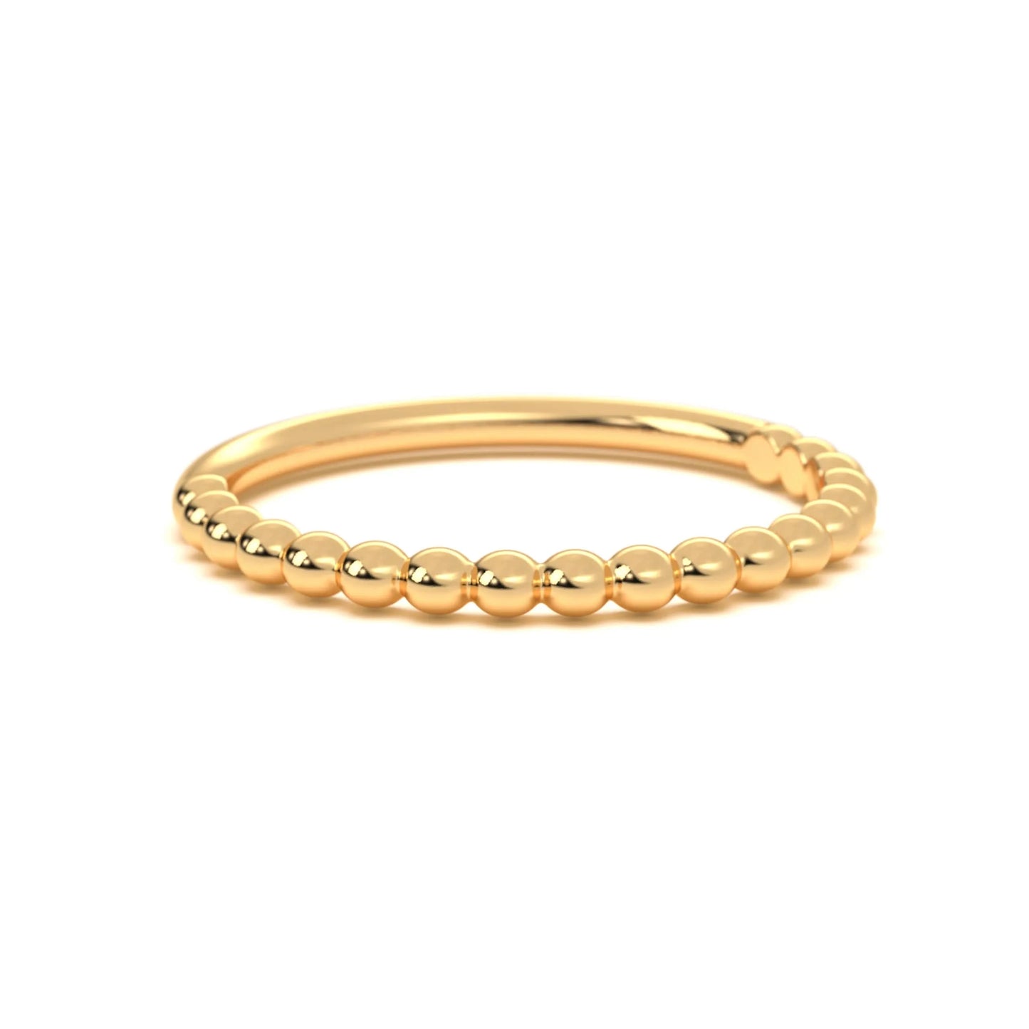 Classic silver Beaded Band Ring