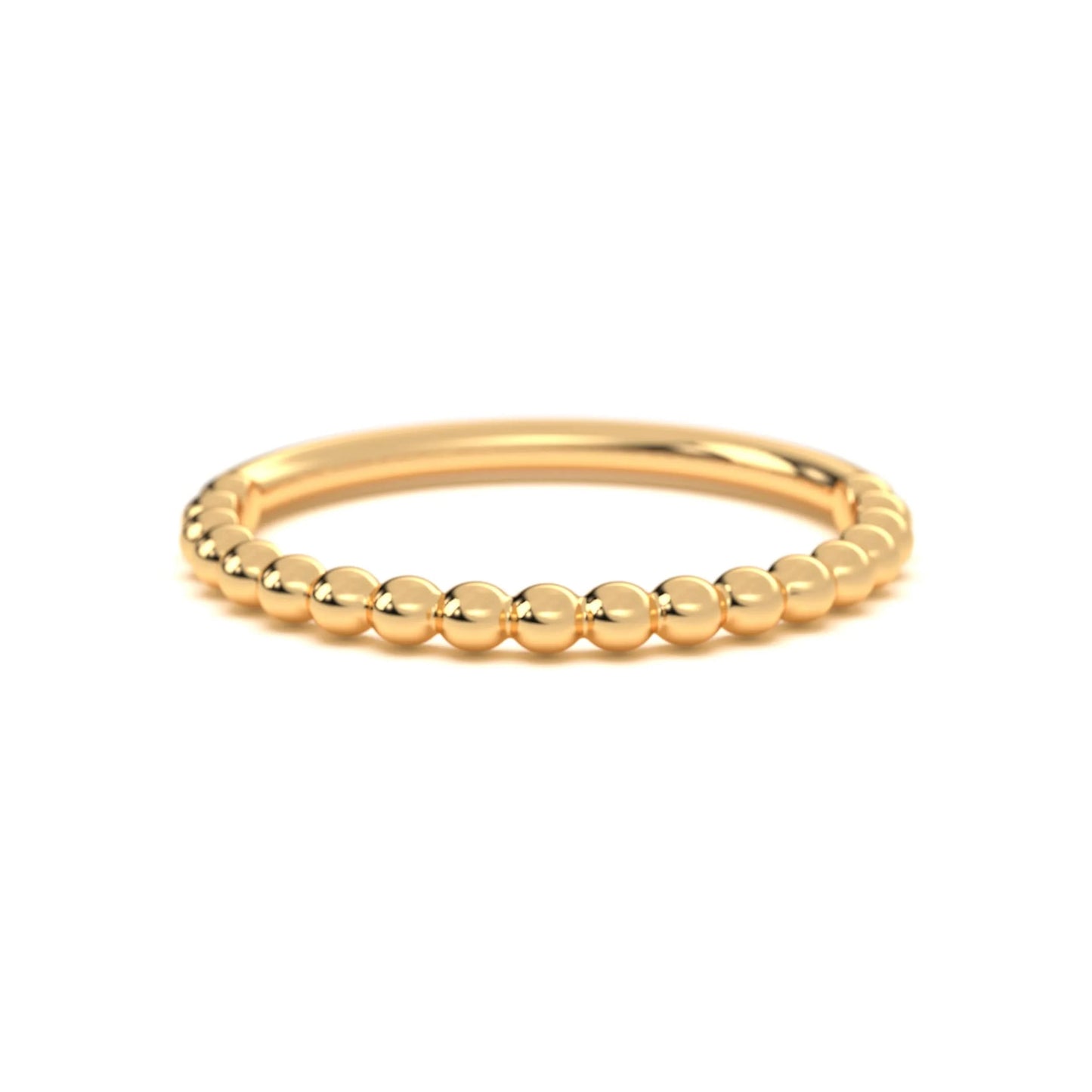 Classic silver Beaded Band Ring