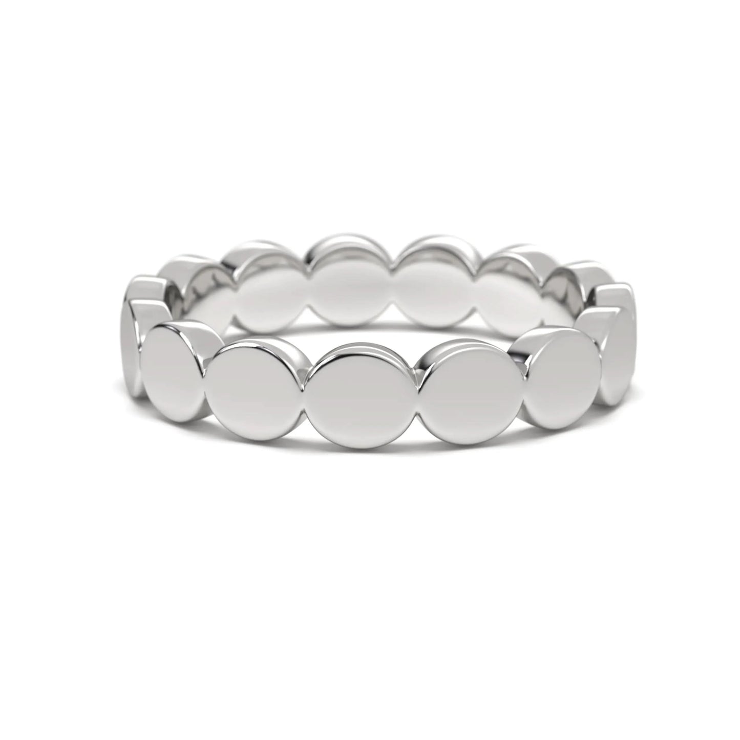 silver Sleek Round Link Ring