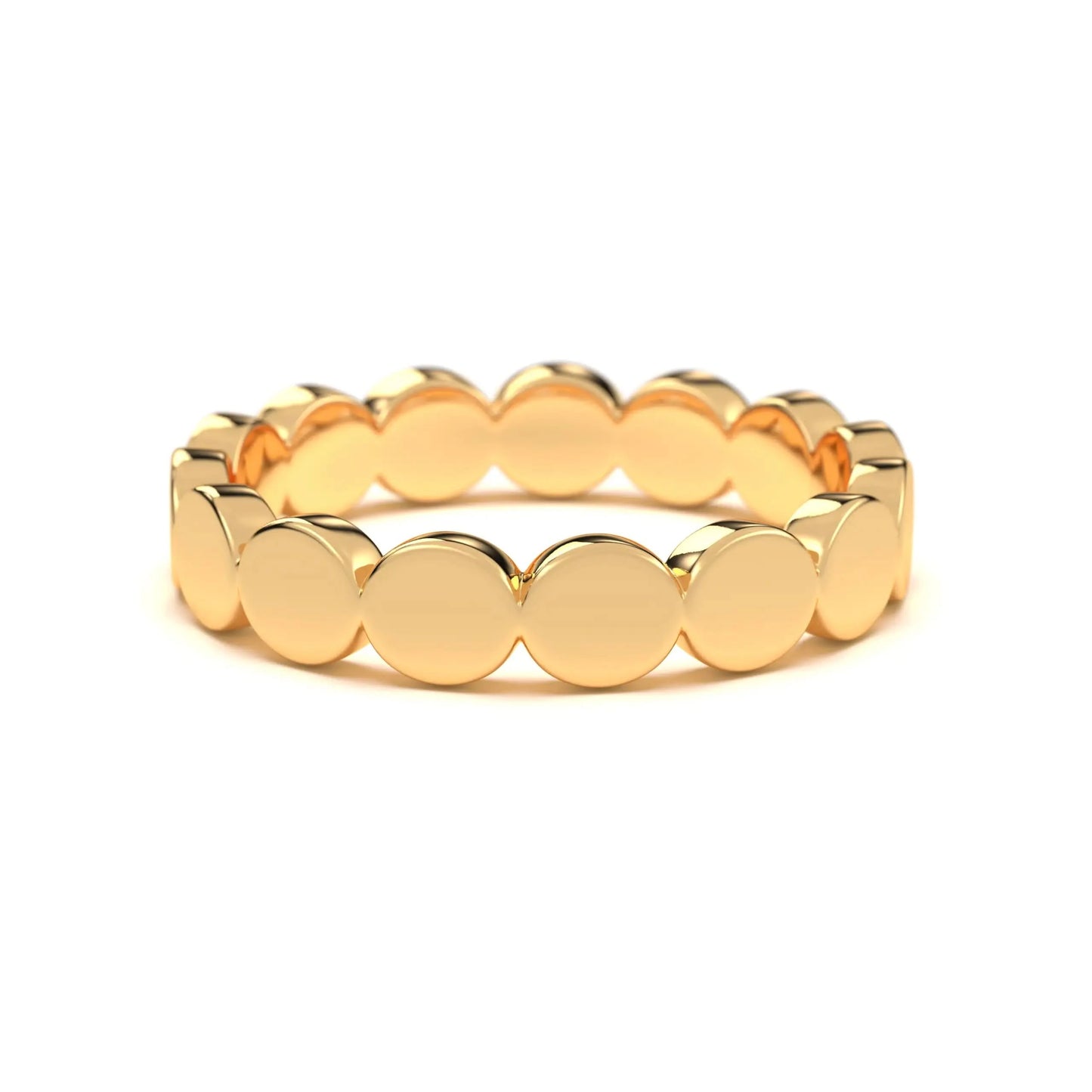 silver Sleek Round Link Ring
