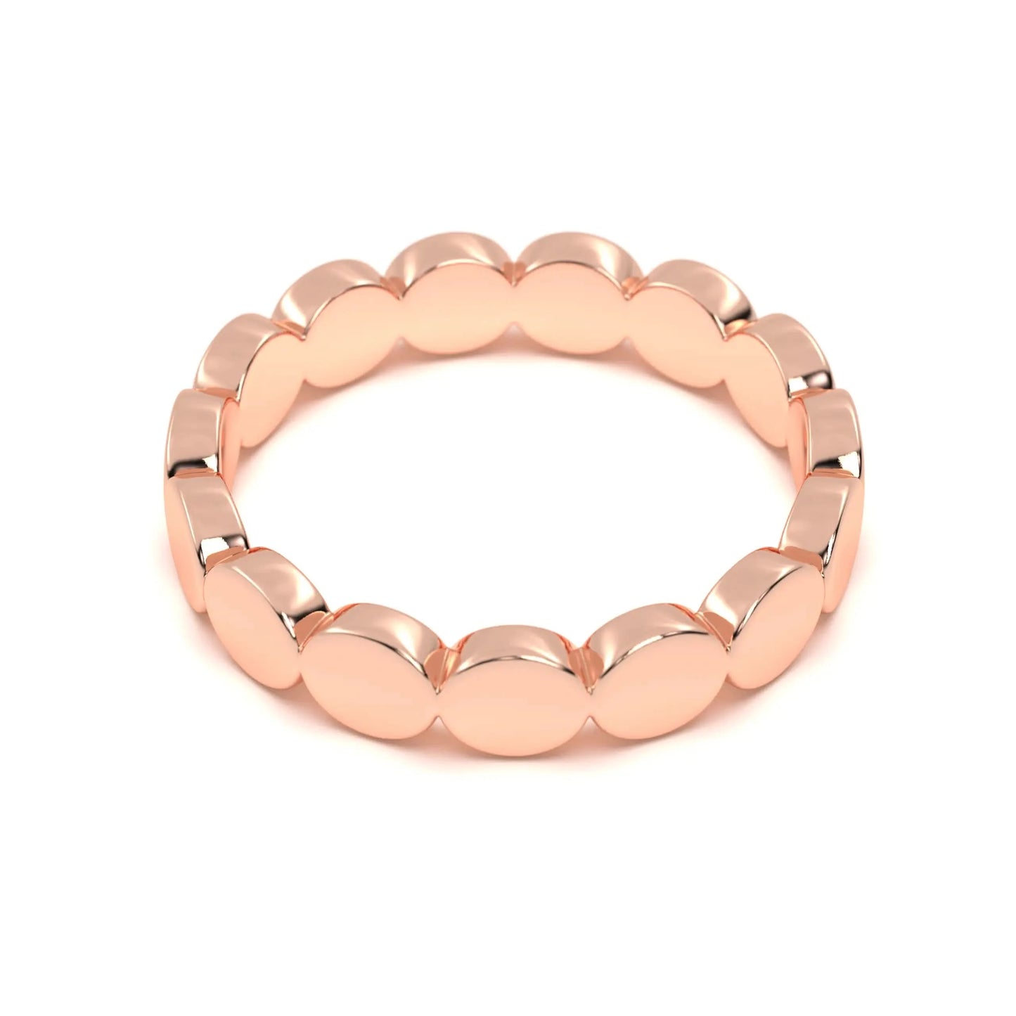 silver Sleek Round Link Ring