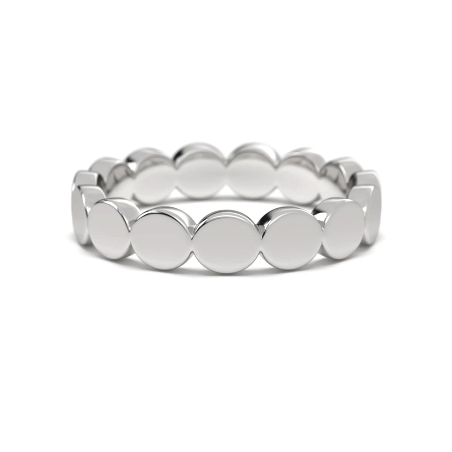 silver Sleek Round Link Ring