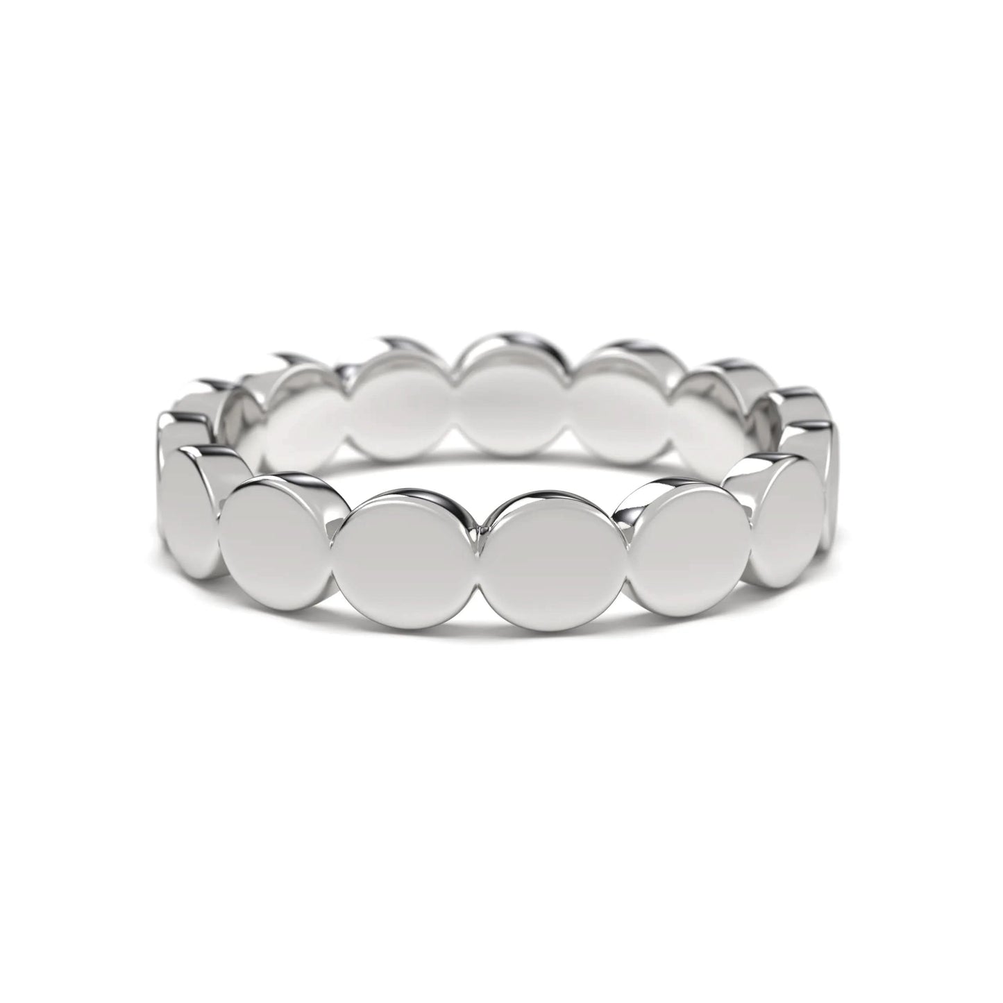 silver Sleek Round Link Ring