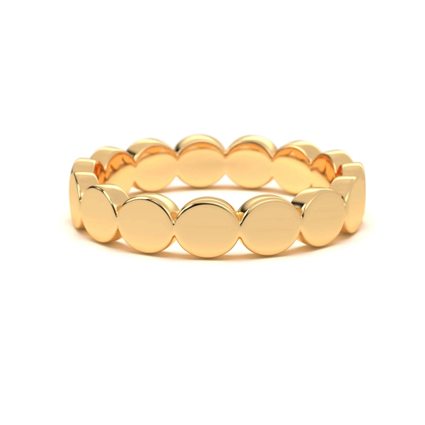silver Sleek Round Link Ring