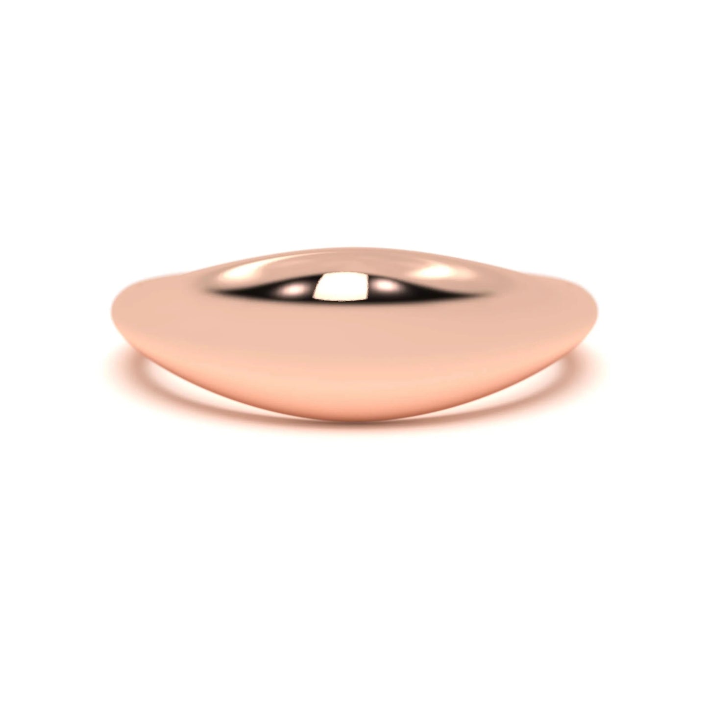 Fluid silver Curve Ring