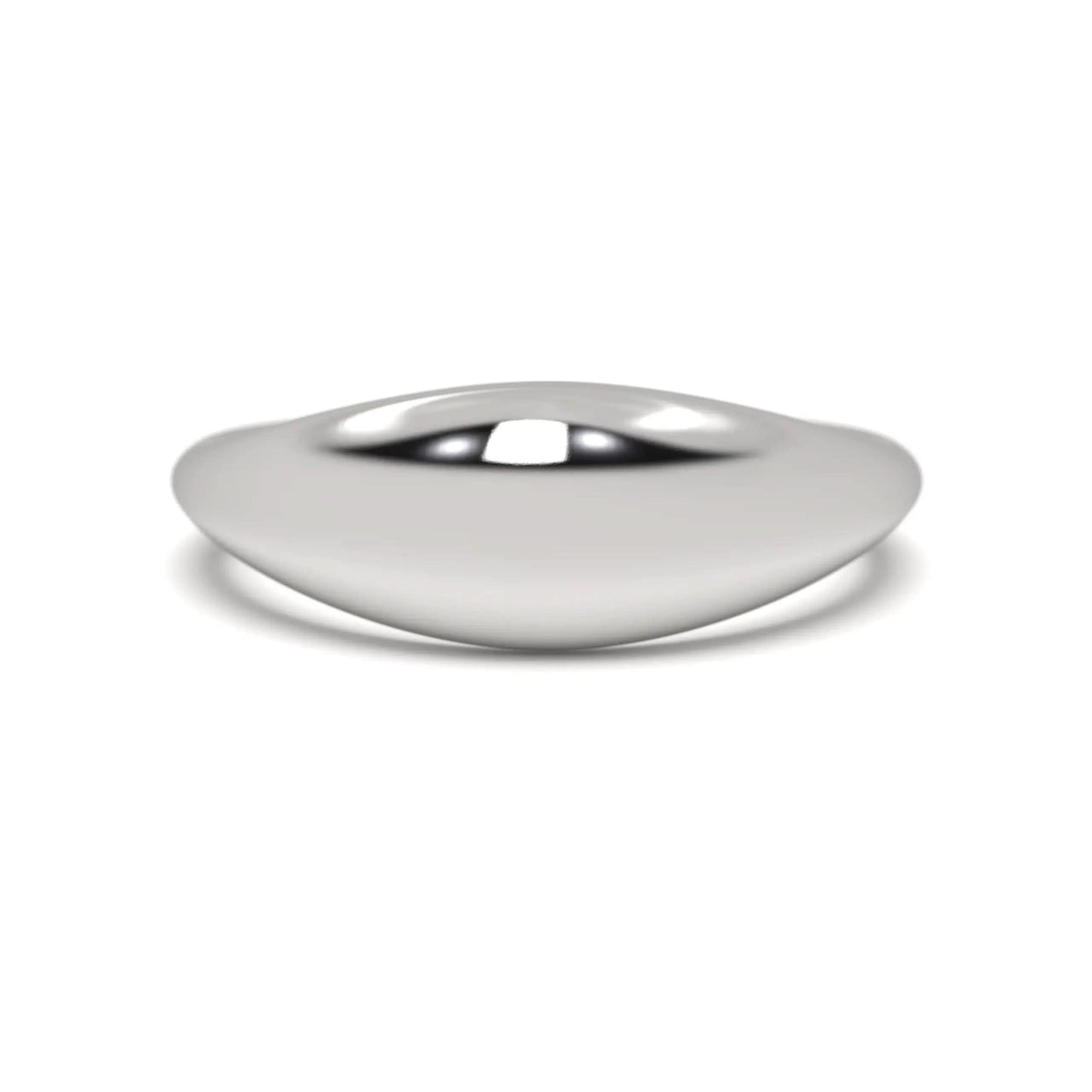 Fluid silver Curve Ring