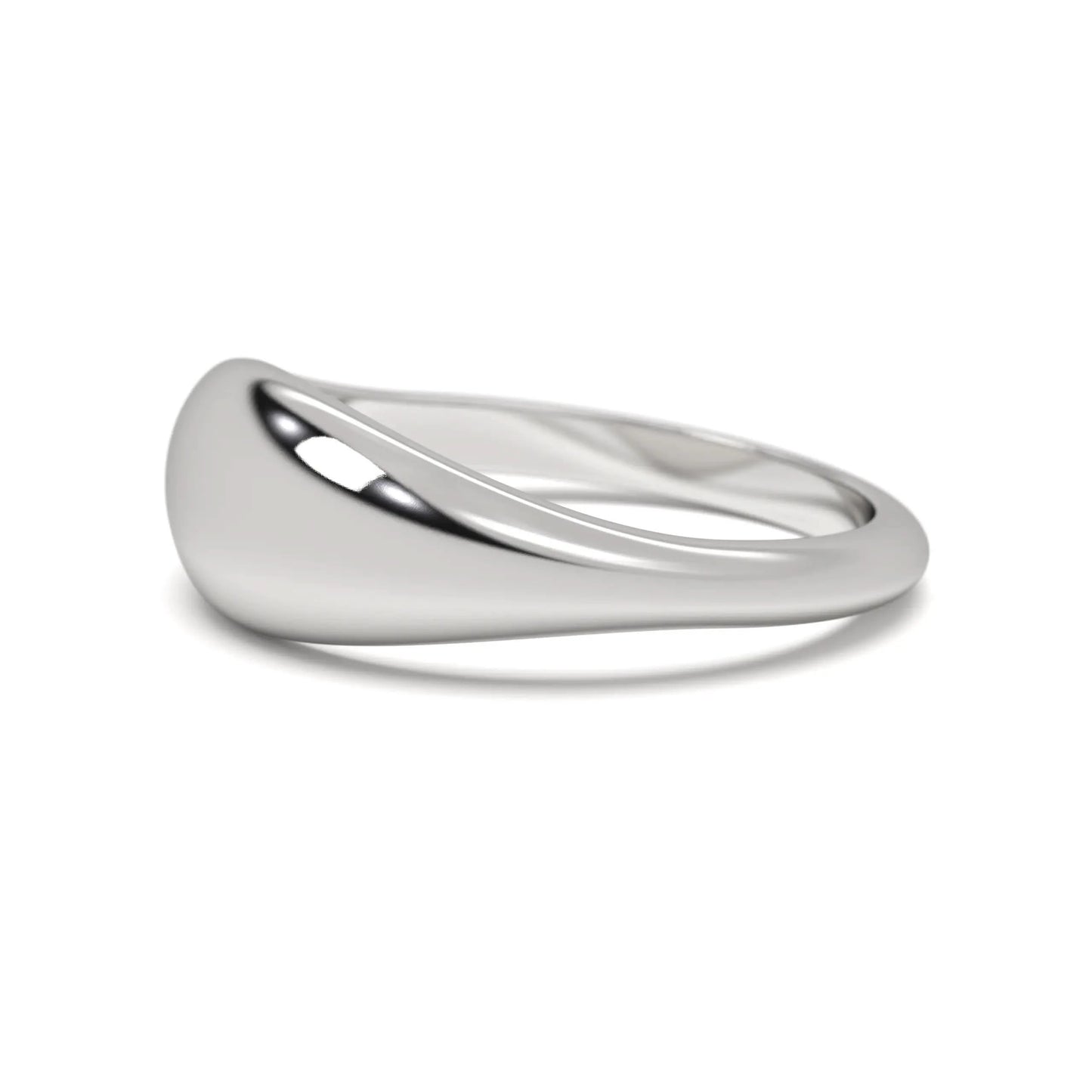 Fluid silver Curve Ring
