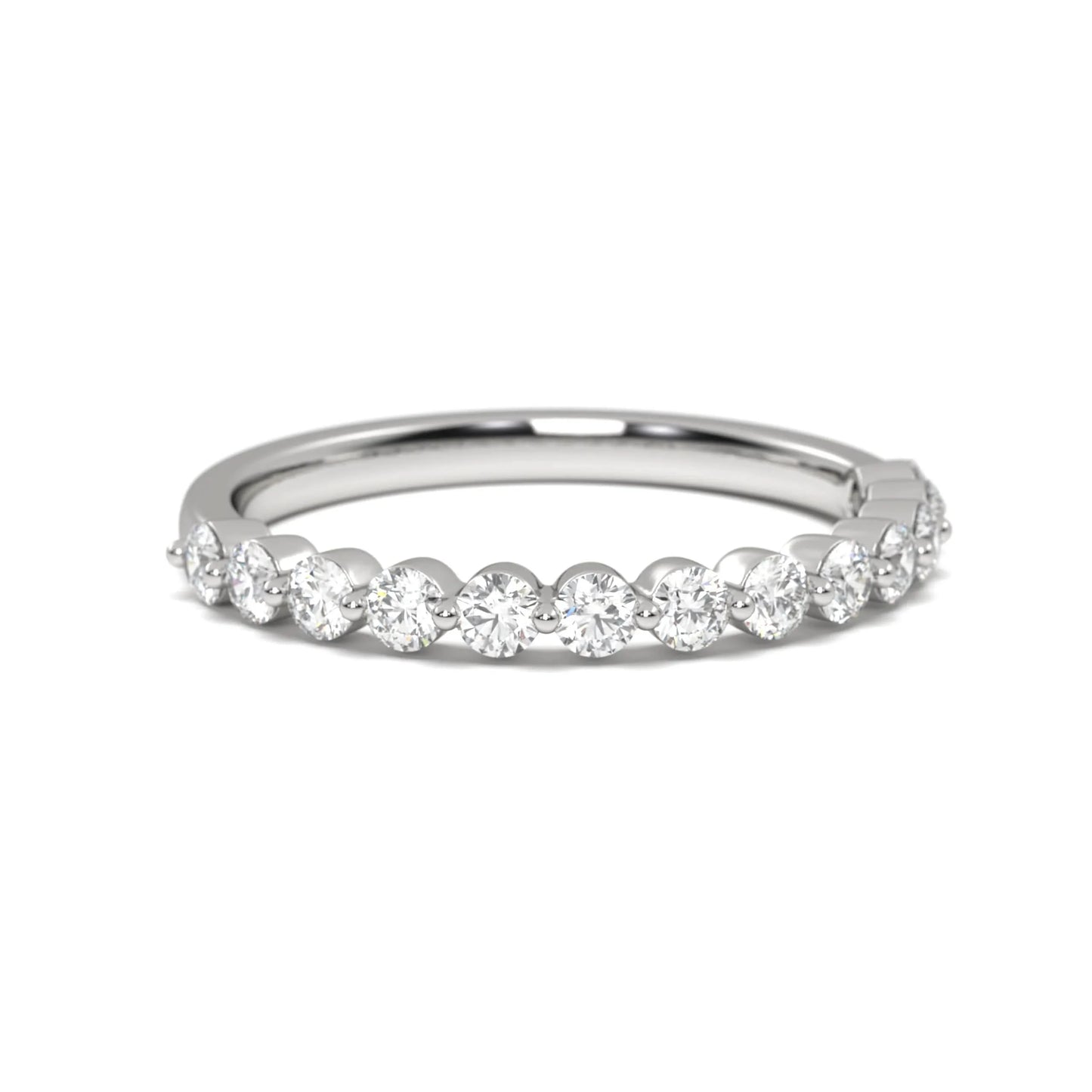 silver Delicate Diamond Stack Ring