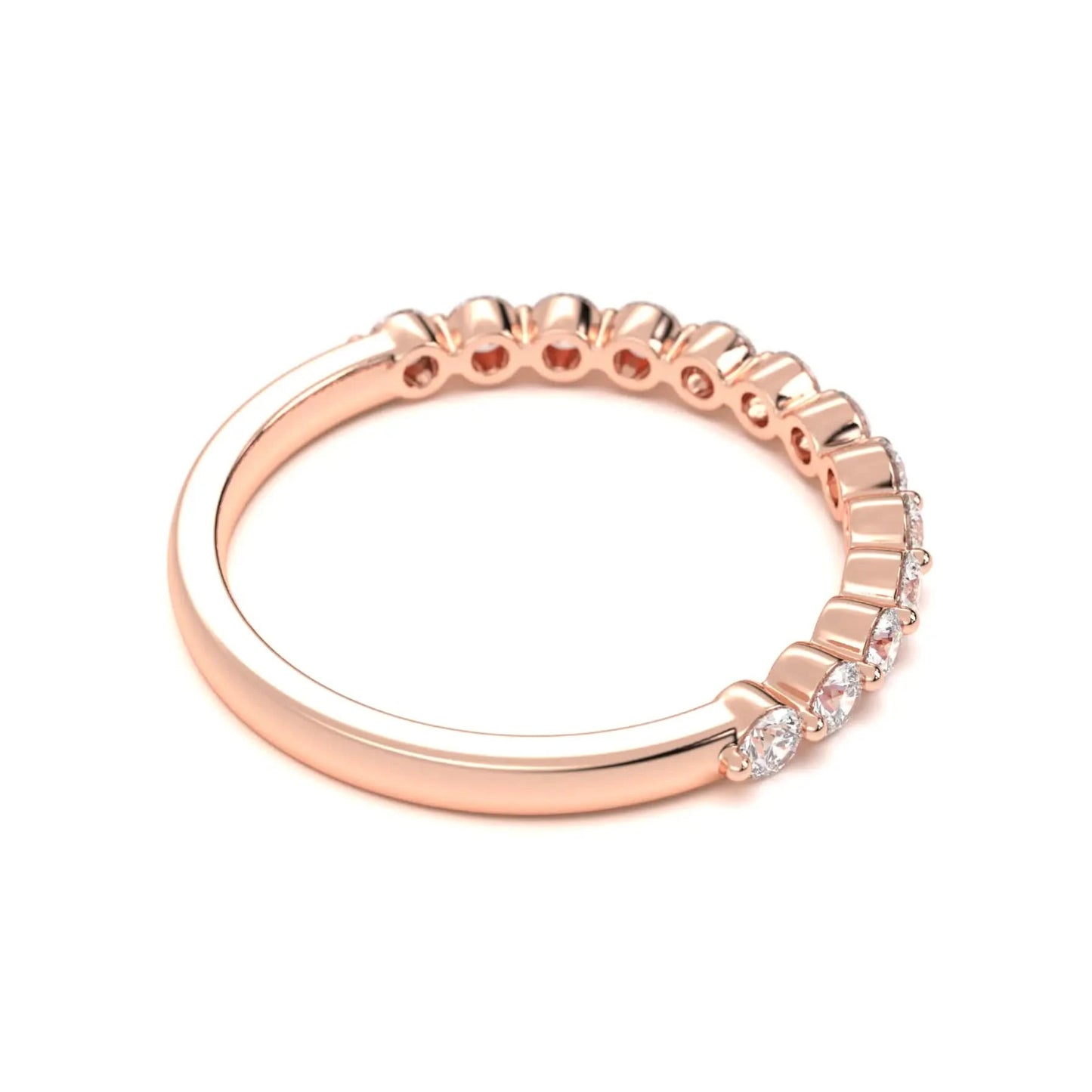 silver Delicate Diamond Stack Ring