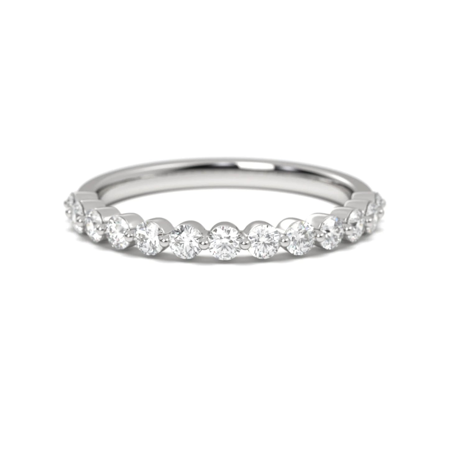 silver Delicate Diamond Stack Ring