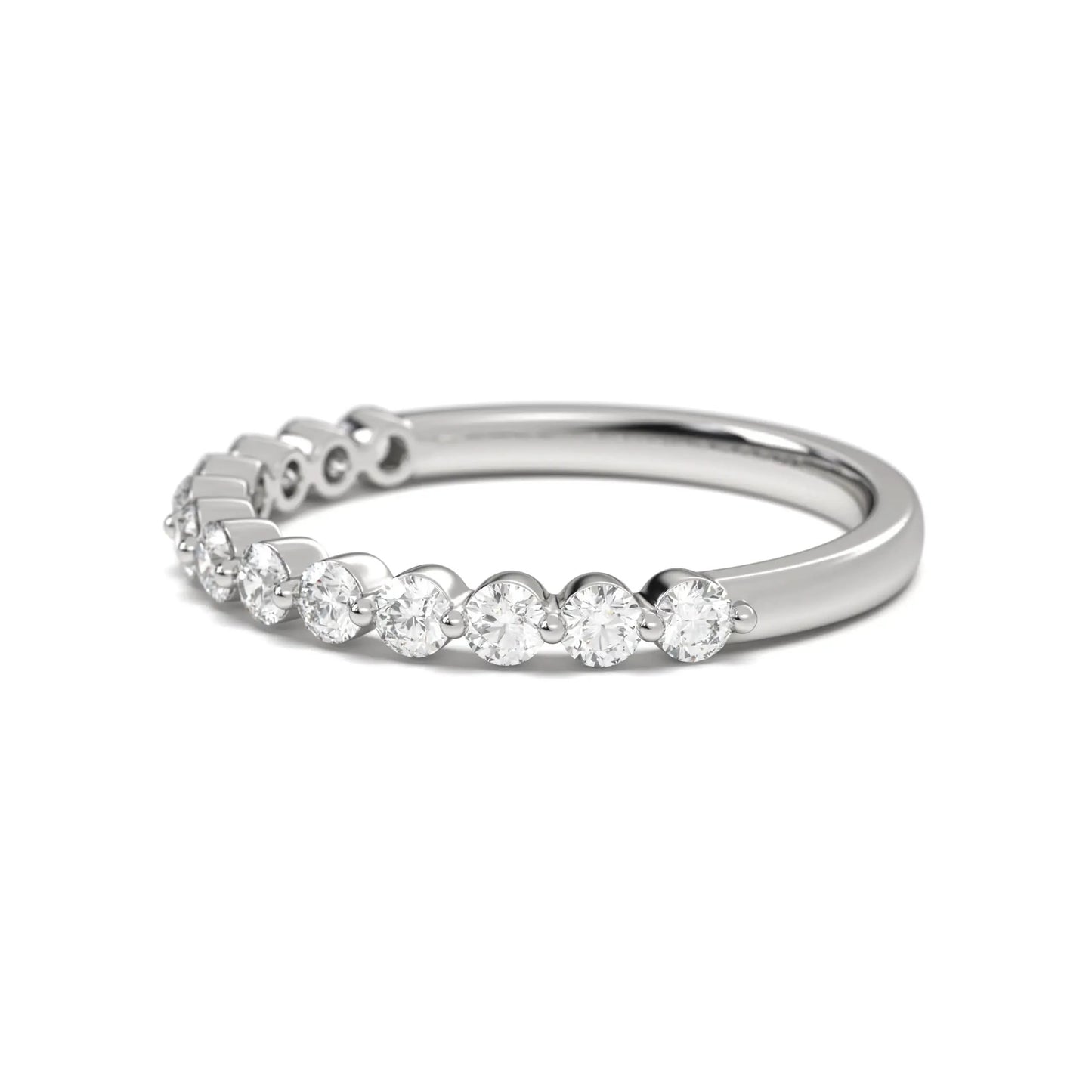 silver Delicate Diamond Stack Ring