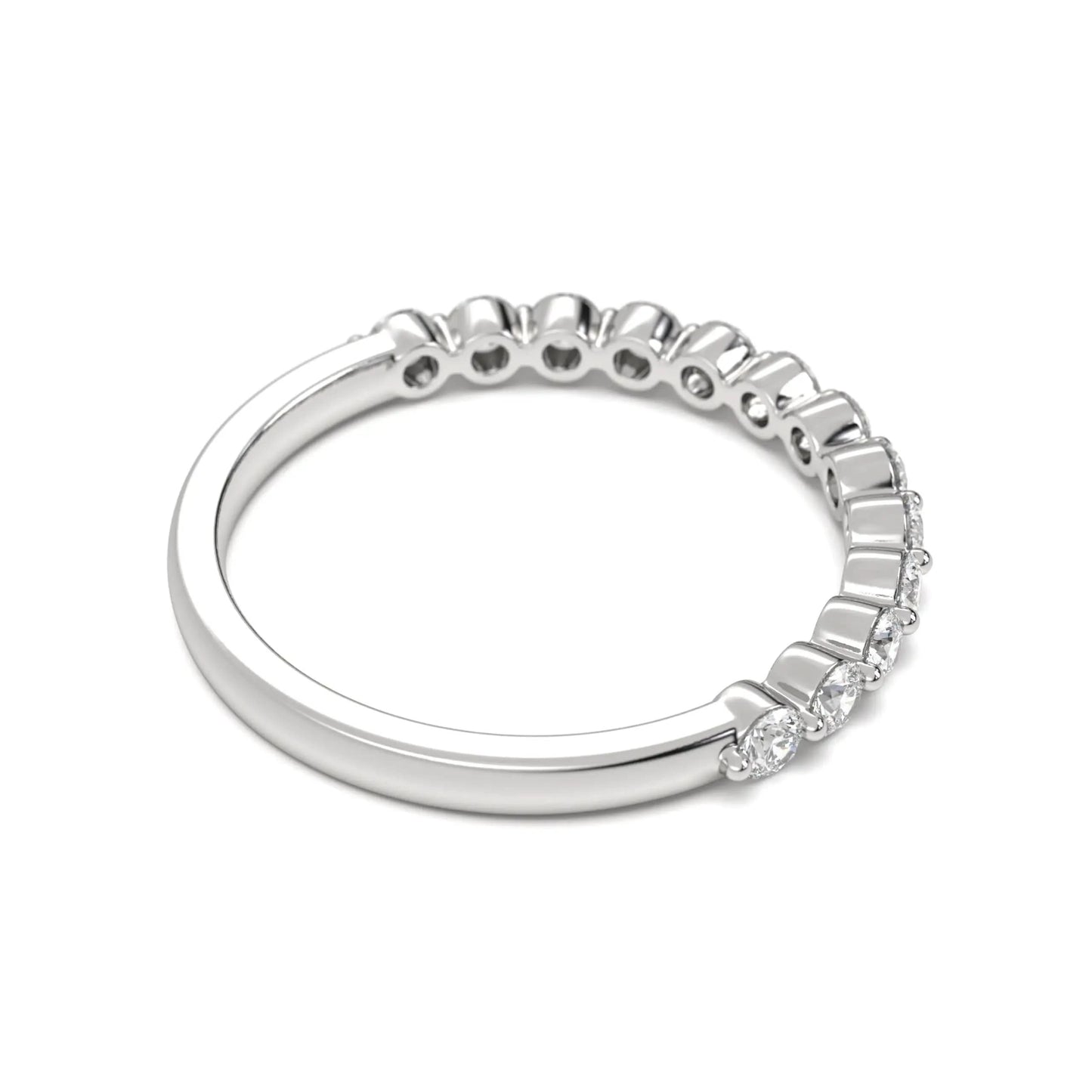 silver Delicate Diamond Stack Ring