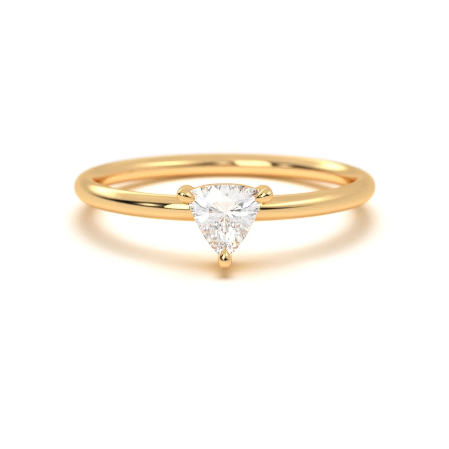 Trillion silver Cut Solitaire Ring