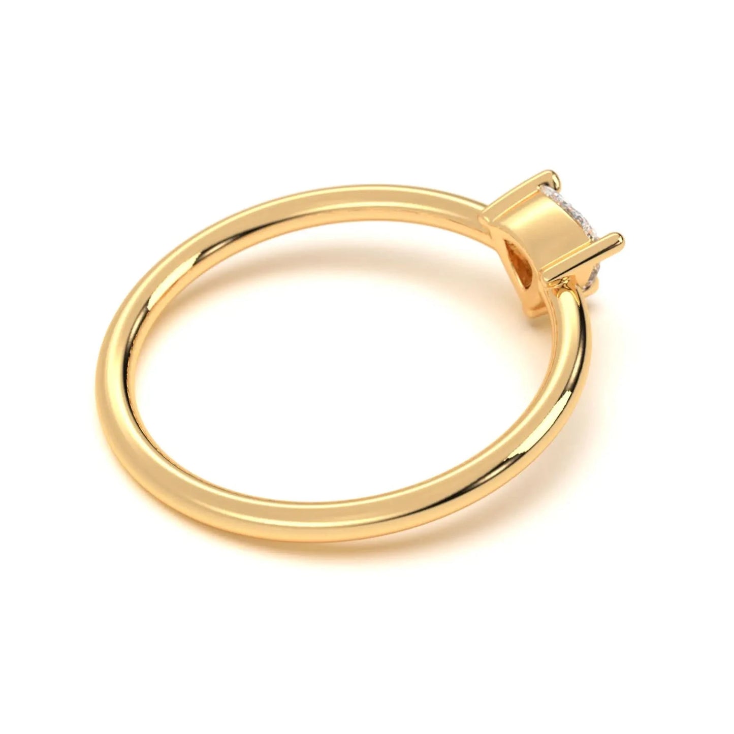 Trillion silver Cut Solitaire Ring