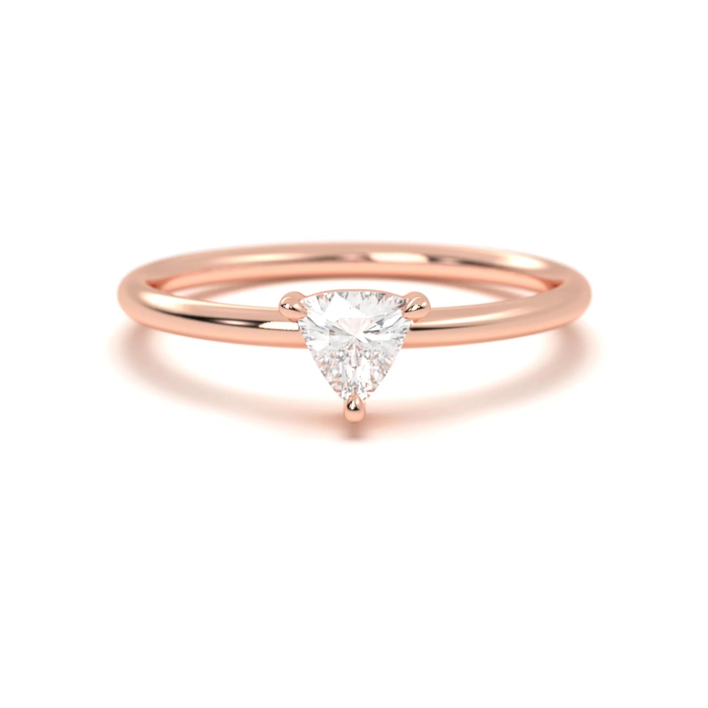 Trillion silver Cut Solitaire Ring