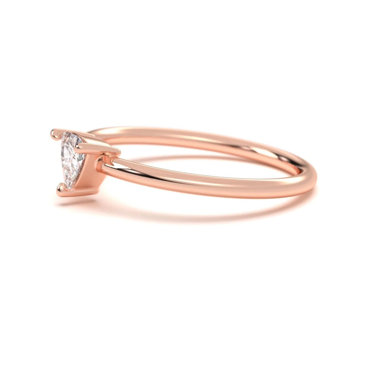 Trillion silver Cut Solitaire Ring