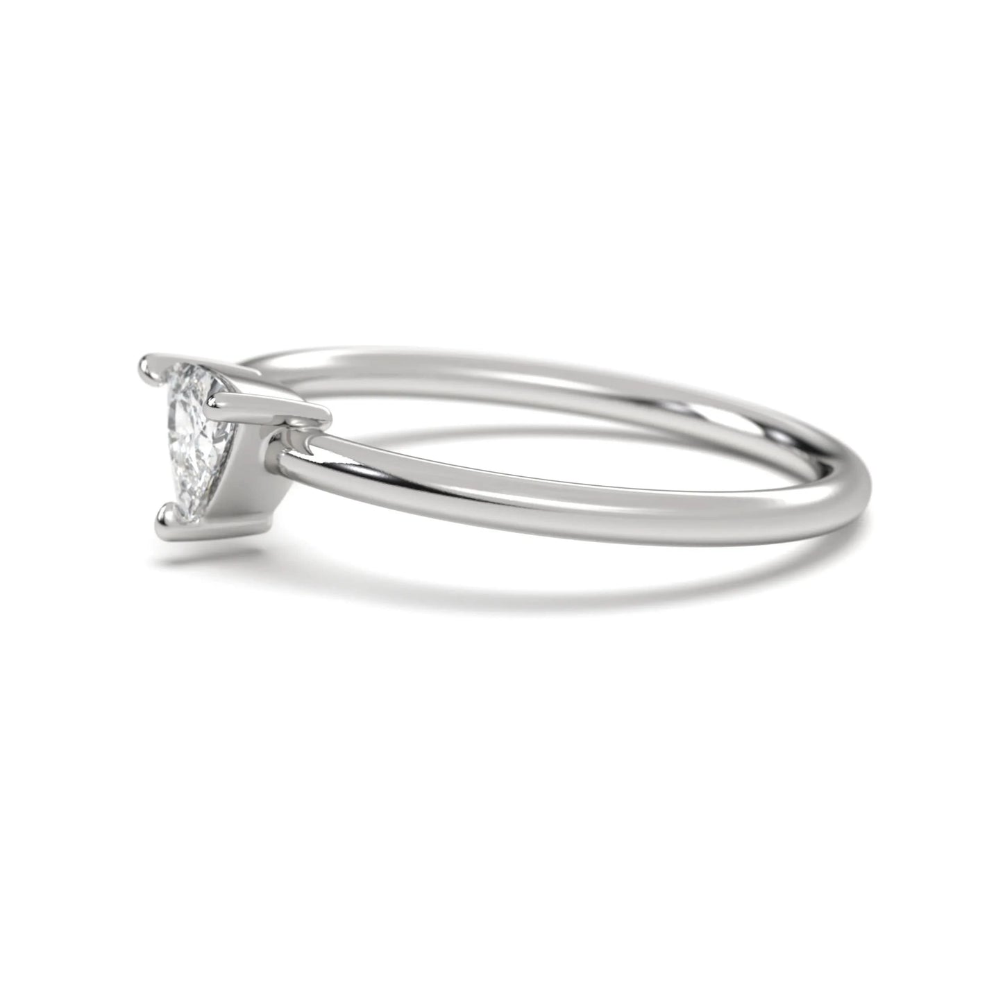 Trillion silver Cut Solitaire Ring