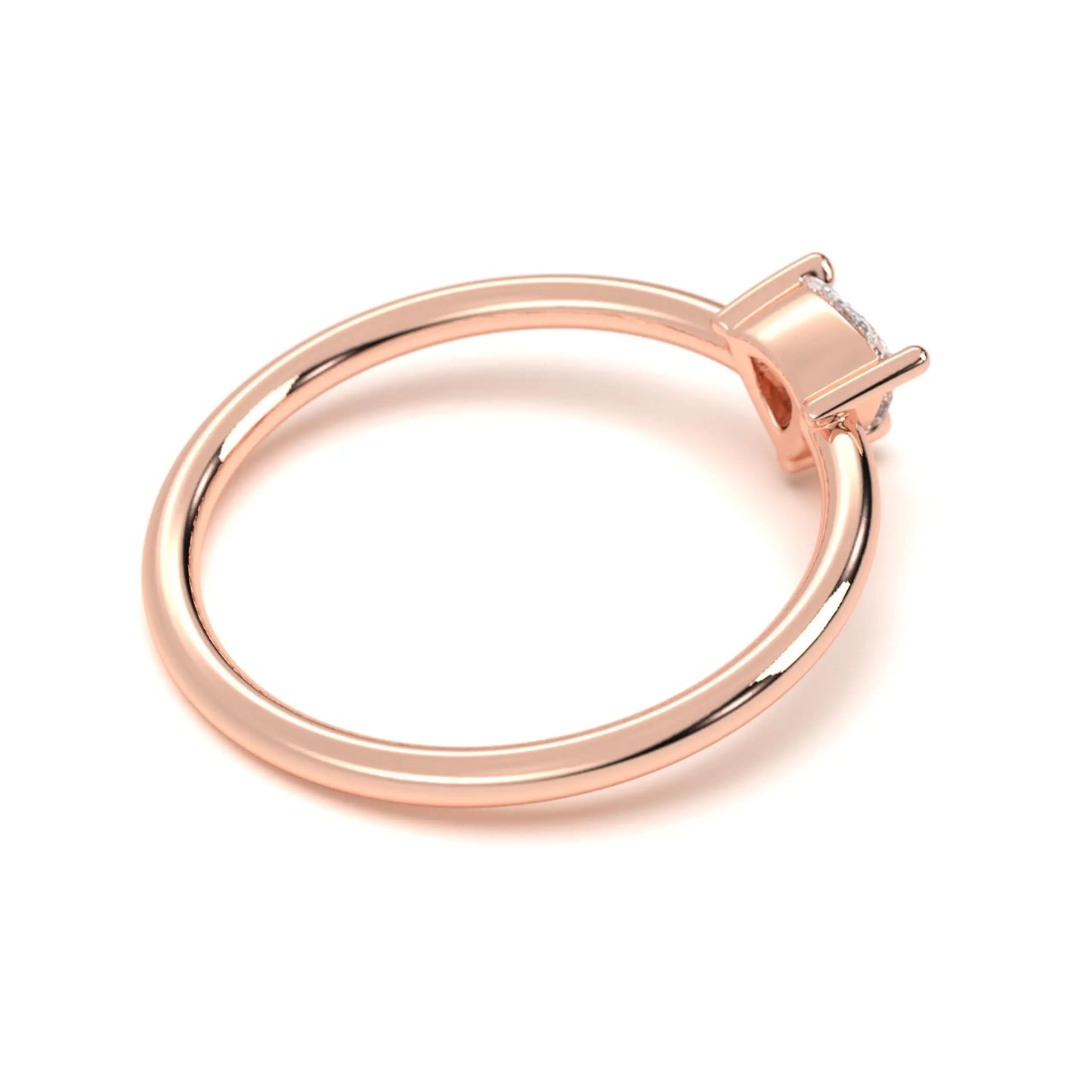 Trillion silver Cut Solitaire Ring
