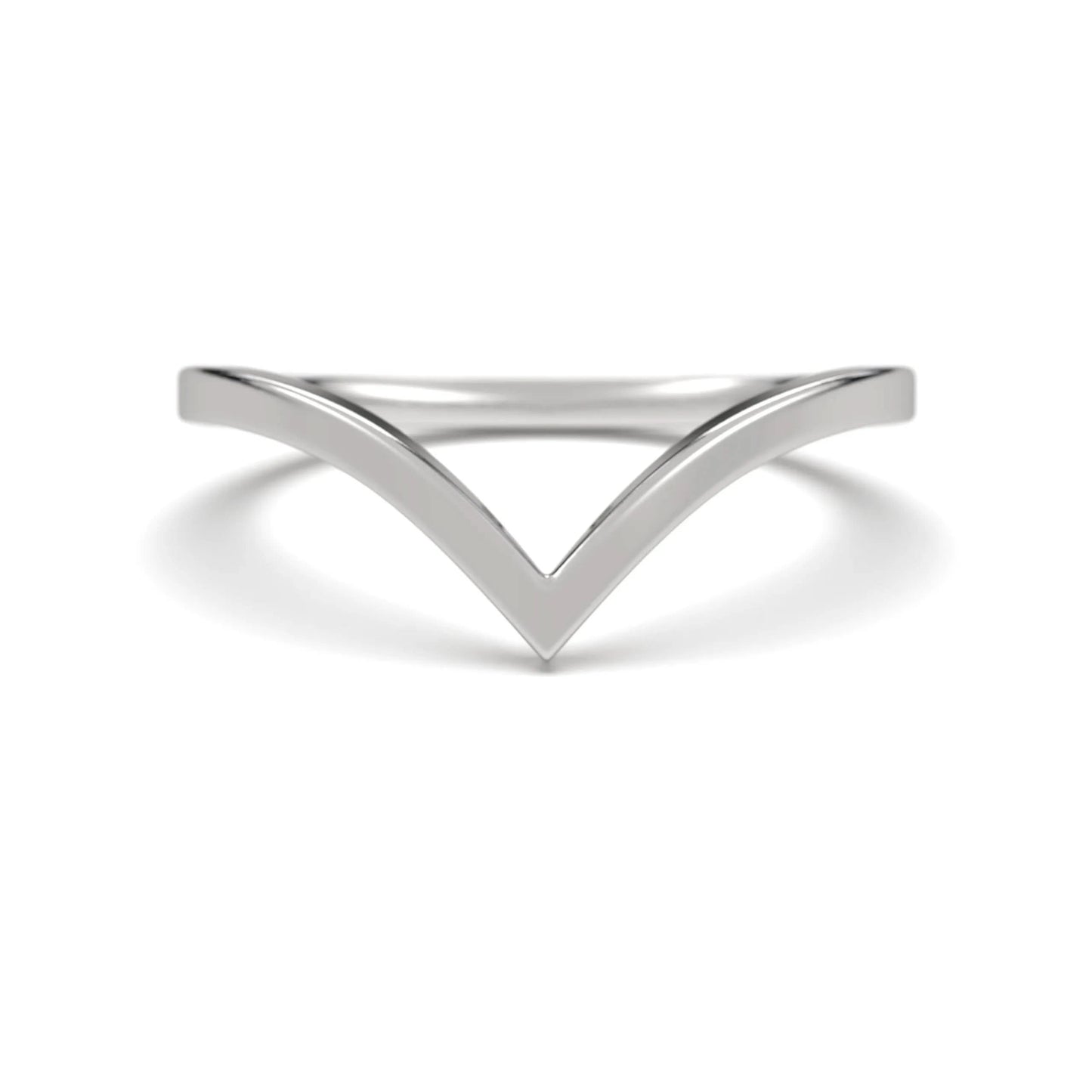 Minimal silver V Shape Ring