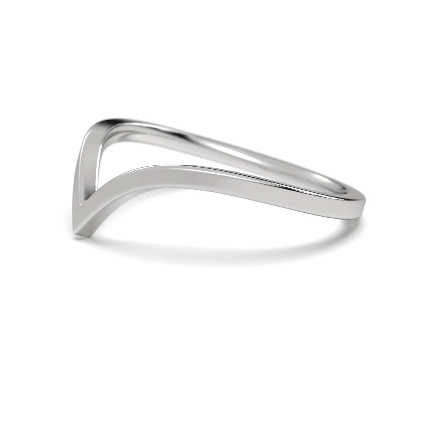 Minimal silver V Shape Ring