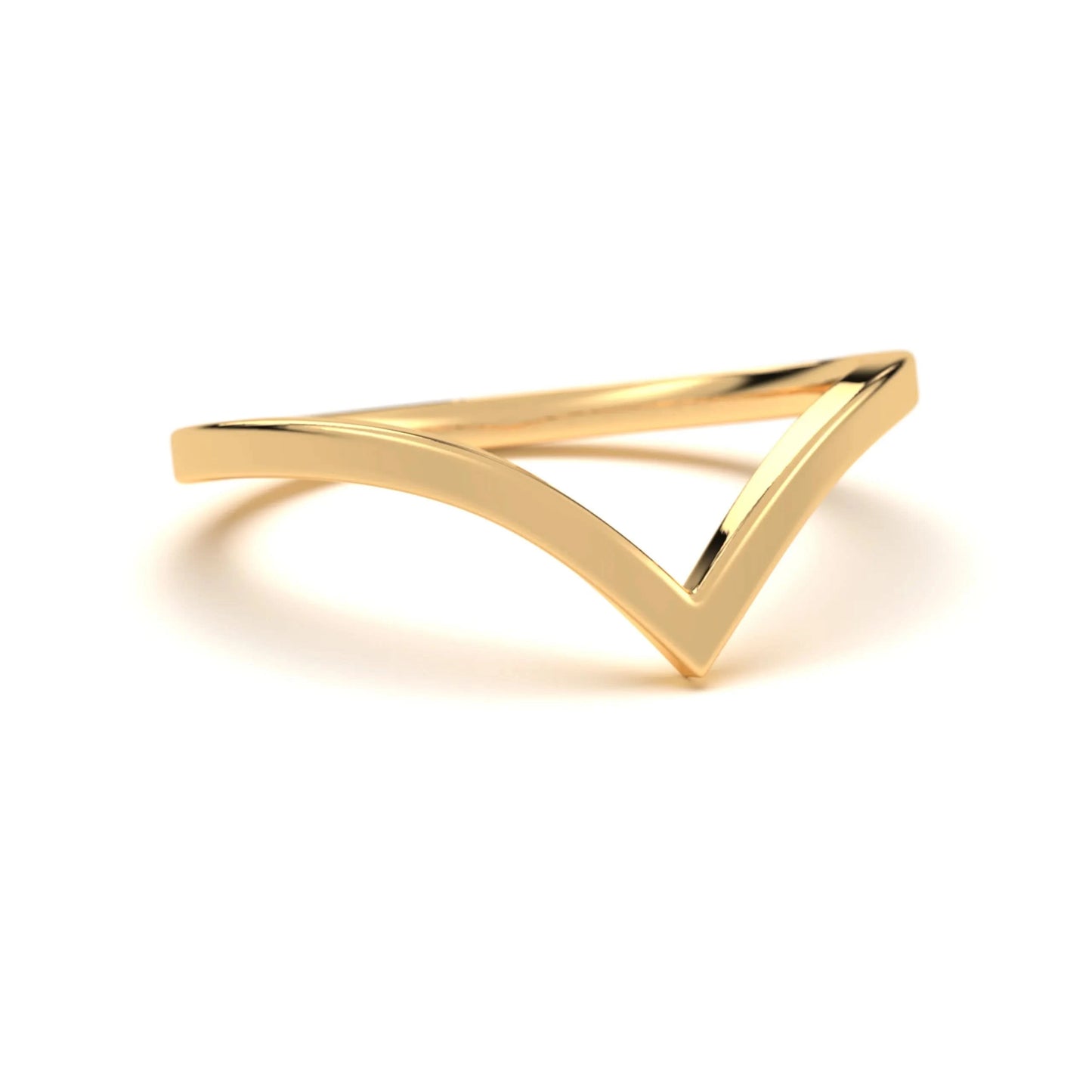 Minimal silver V Shape Ring