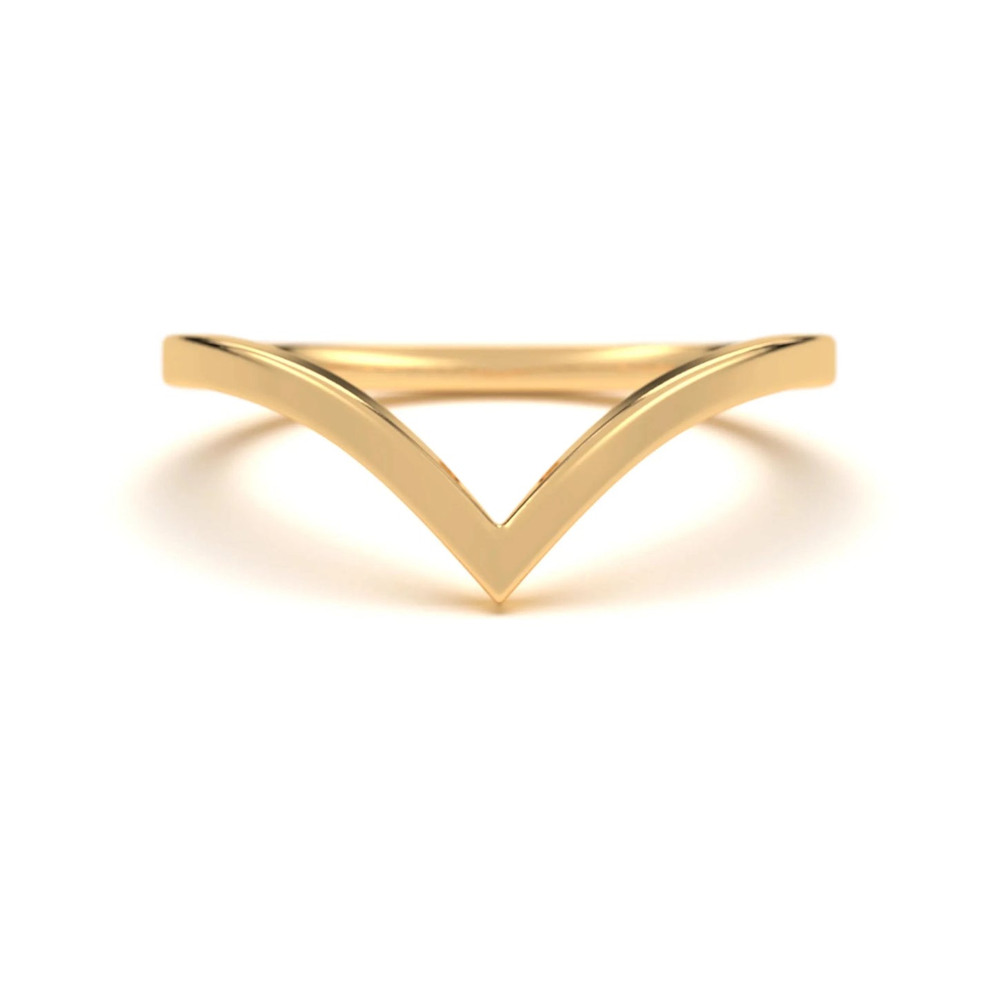 Minimal silver V Shape Ring