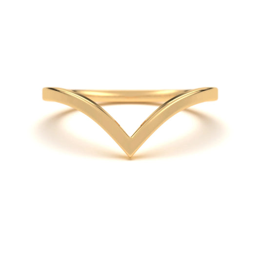 Minimal silver V Shape Ring