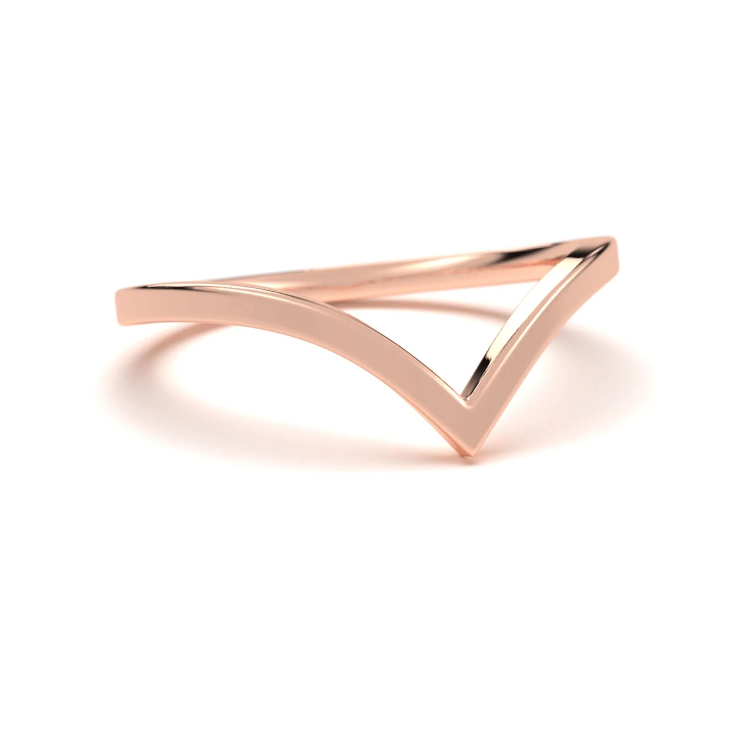 Minimal silver V Shape Ring