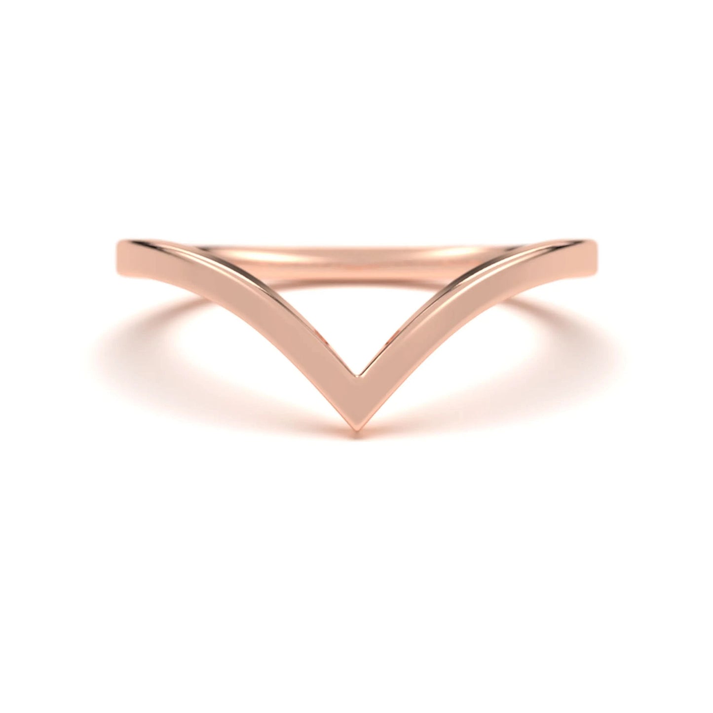 Minimal silver V Shape Ring