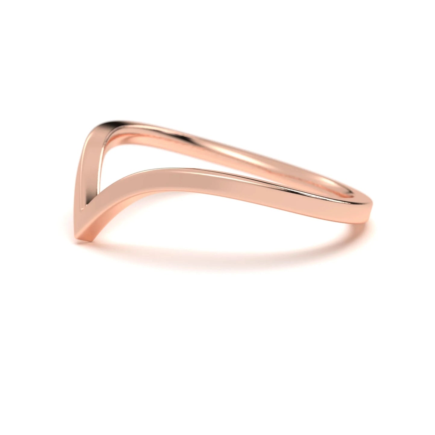 Minimal silver V Shape Ring