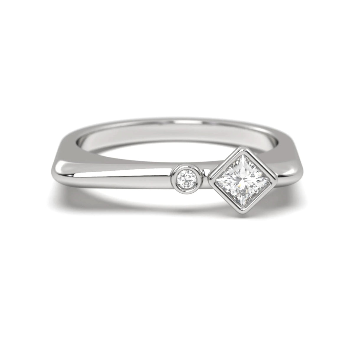 Modern Princess Silver Ring
