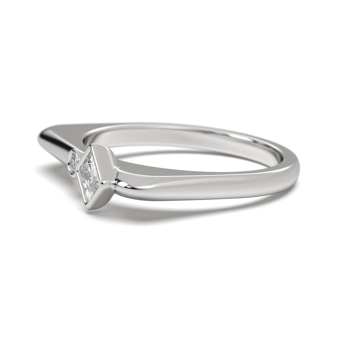 Modern Princess Silver Ring