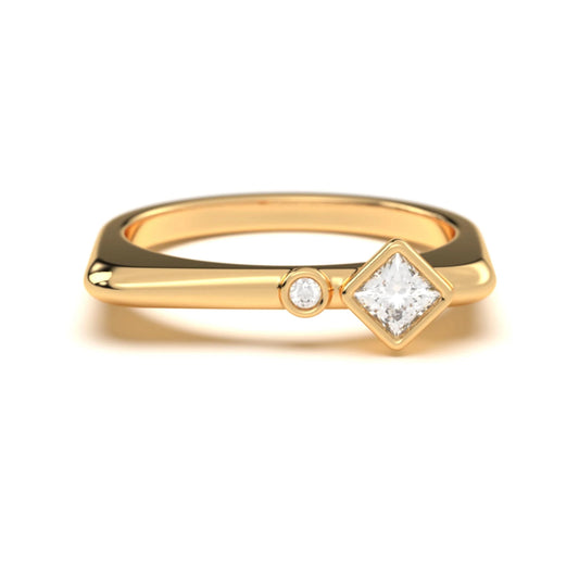 Modern Princess Silver Ring