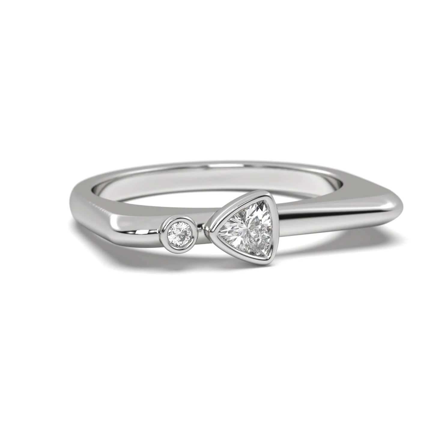 Celeste silver Dual Stone Ring