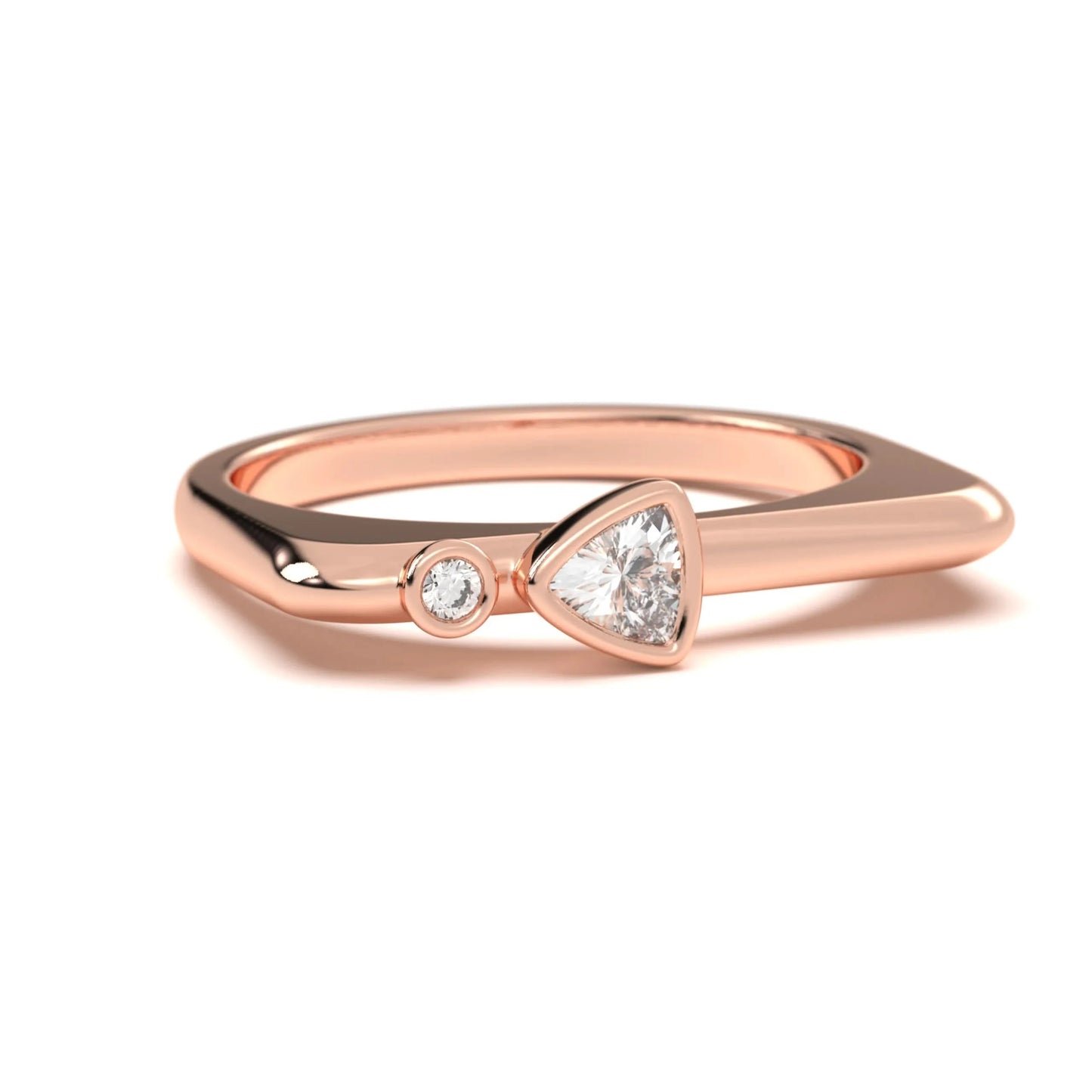 Celeste silver Dual Stone Ring