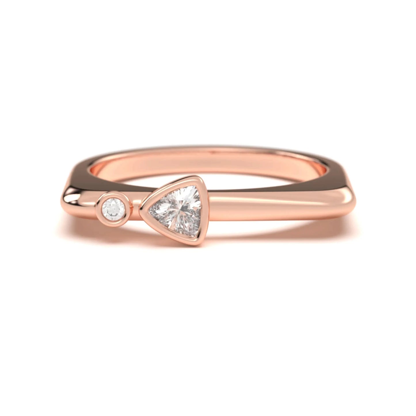 Celeste silver Dual Stone Ring