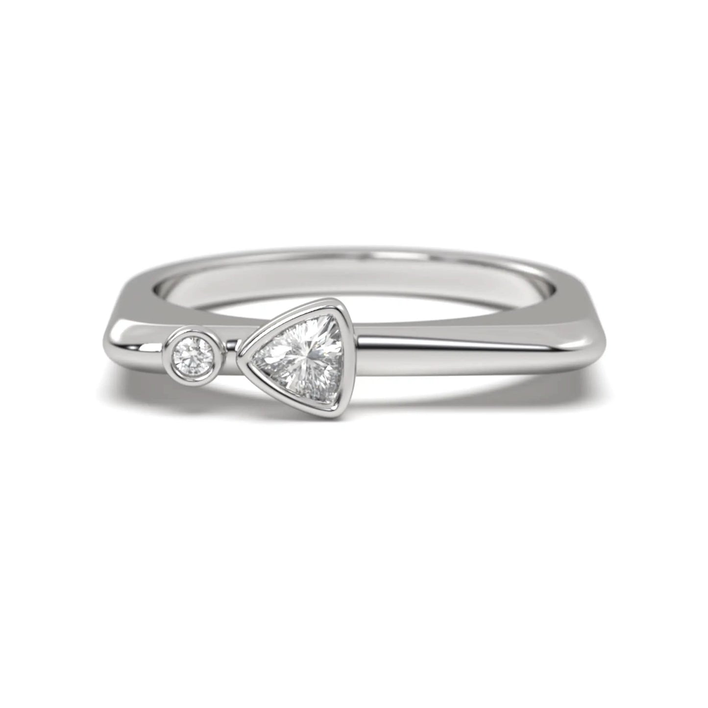 Celeste silver Dual Stone Ring