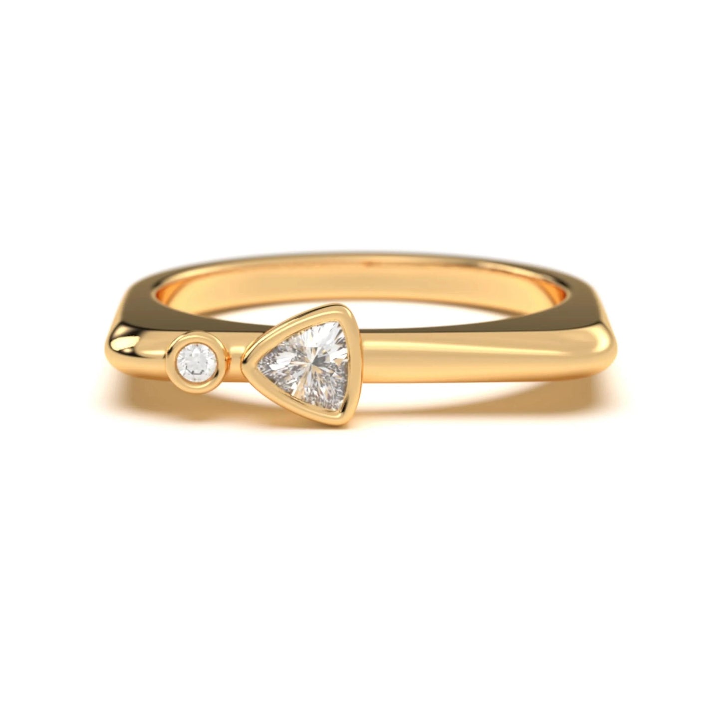 Celeste silver Dual Stone Ring
