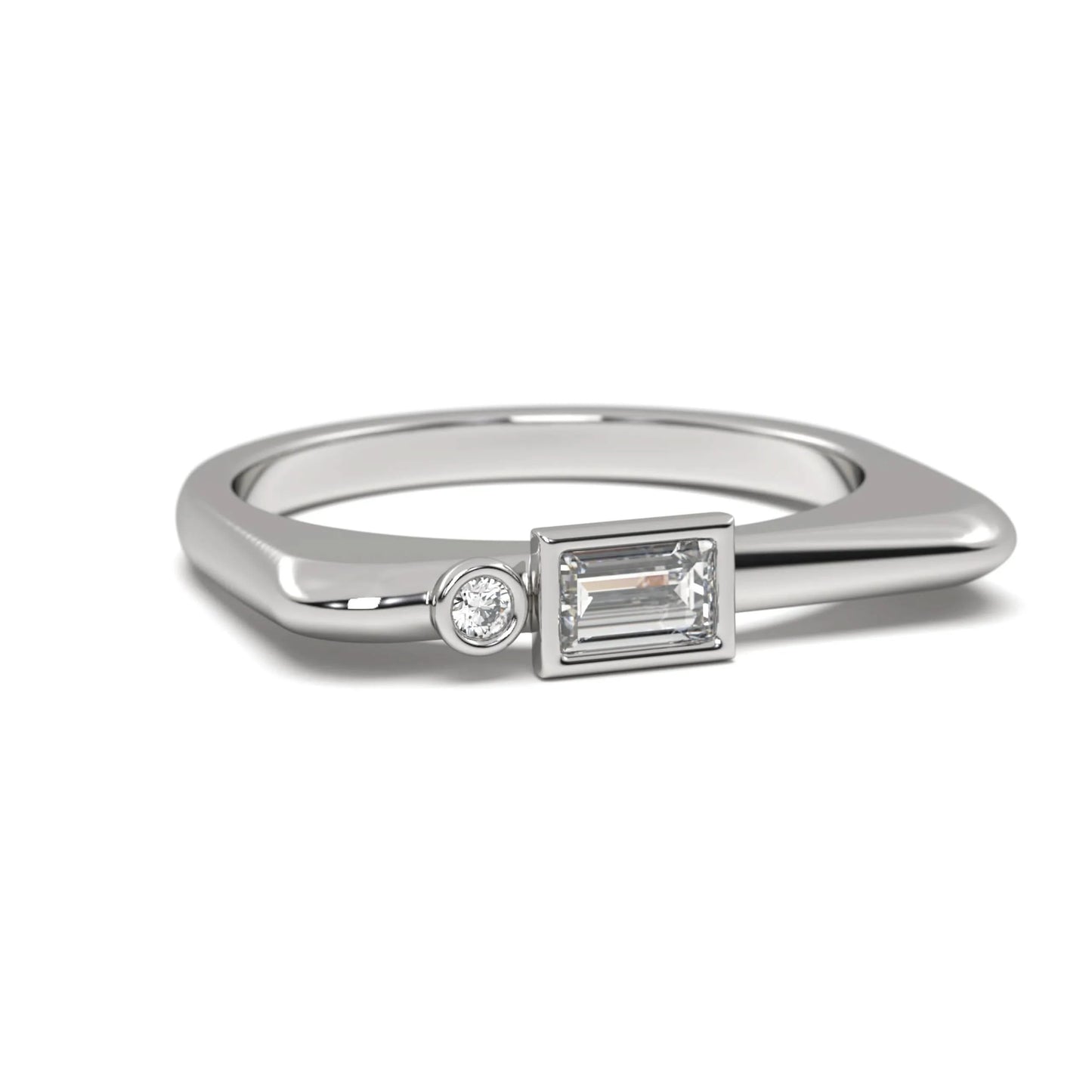 Sleek silver Spark Ring