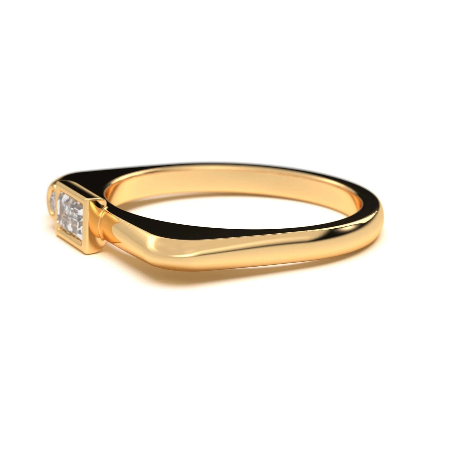 Sleek silver Spark Ring