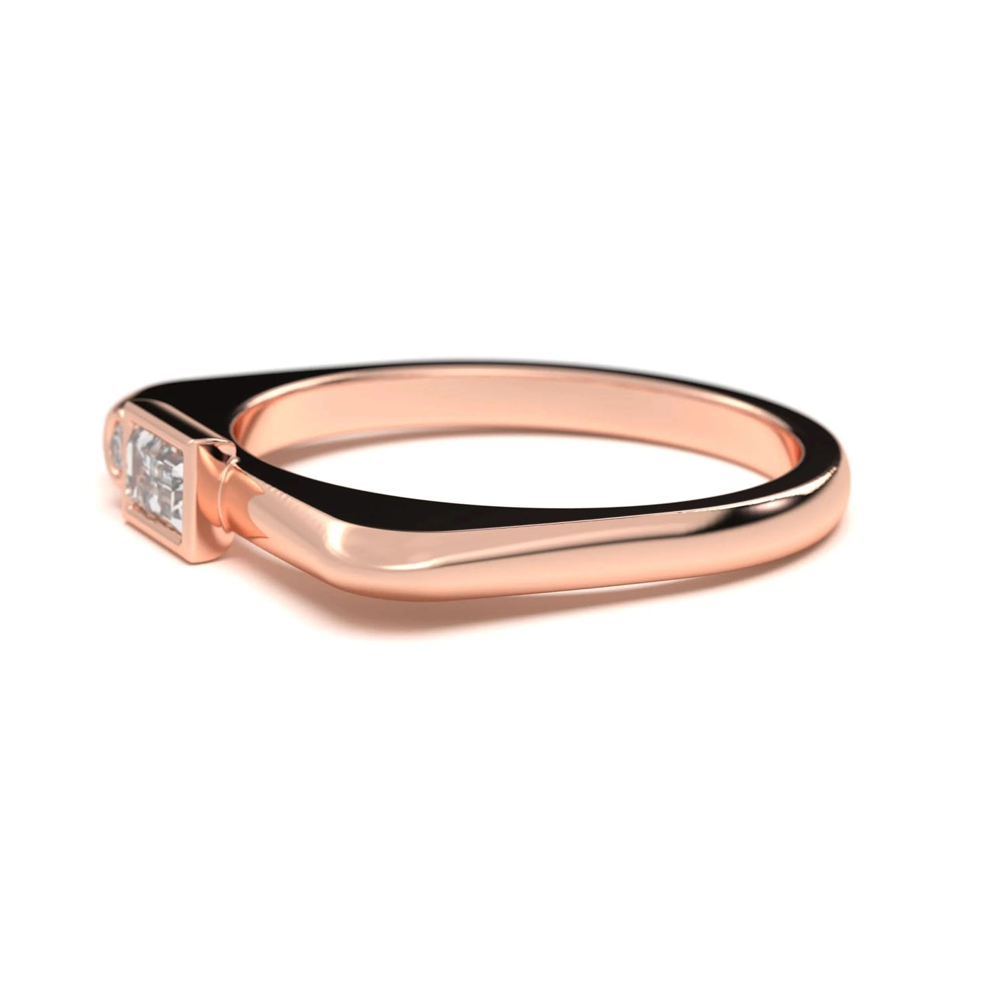 Sleek silver Spark Ring