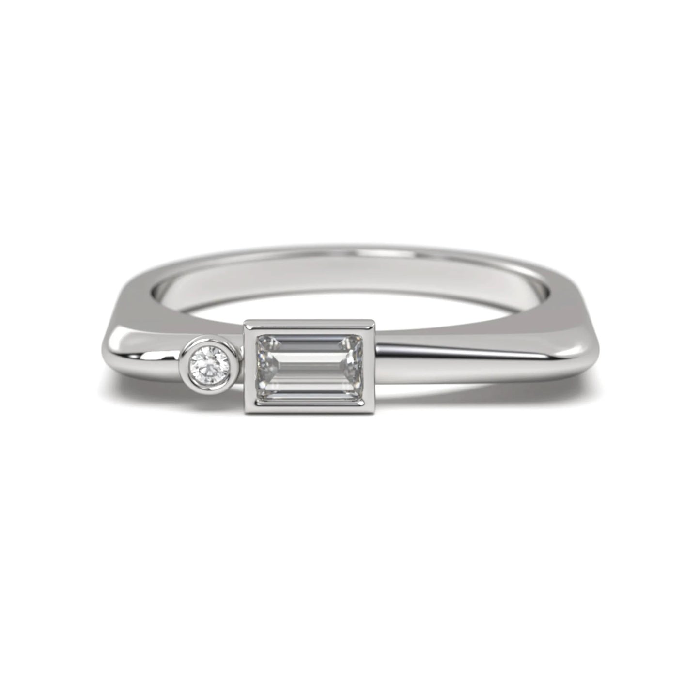 Sleek silver Spark Ring