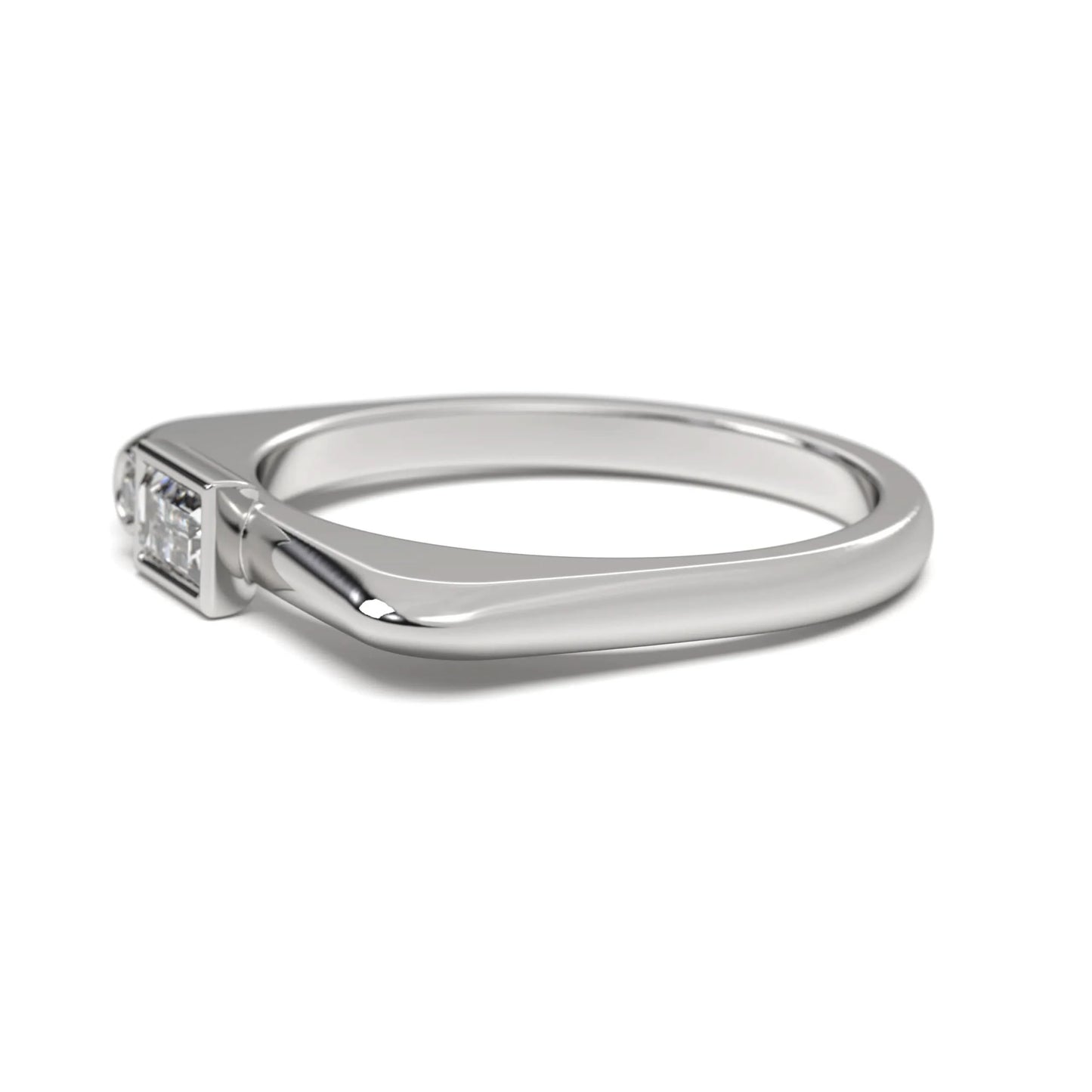 Sleek silver Spark Ring
