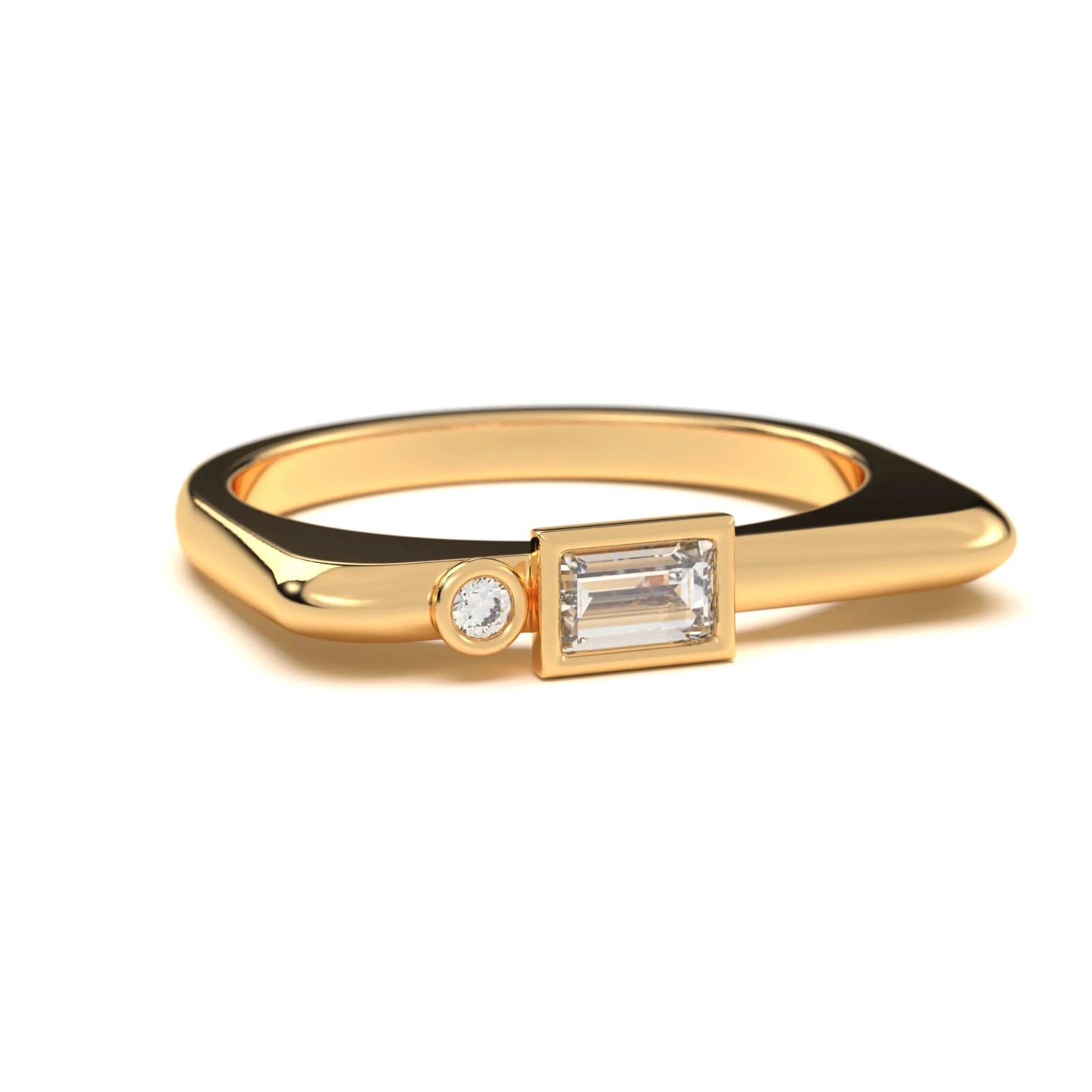 Sleek silver Spark Ring