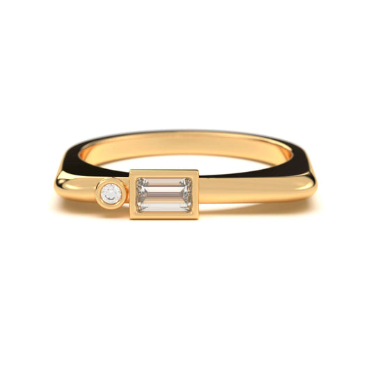 Sleek silver Spark Ring