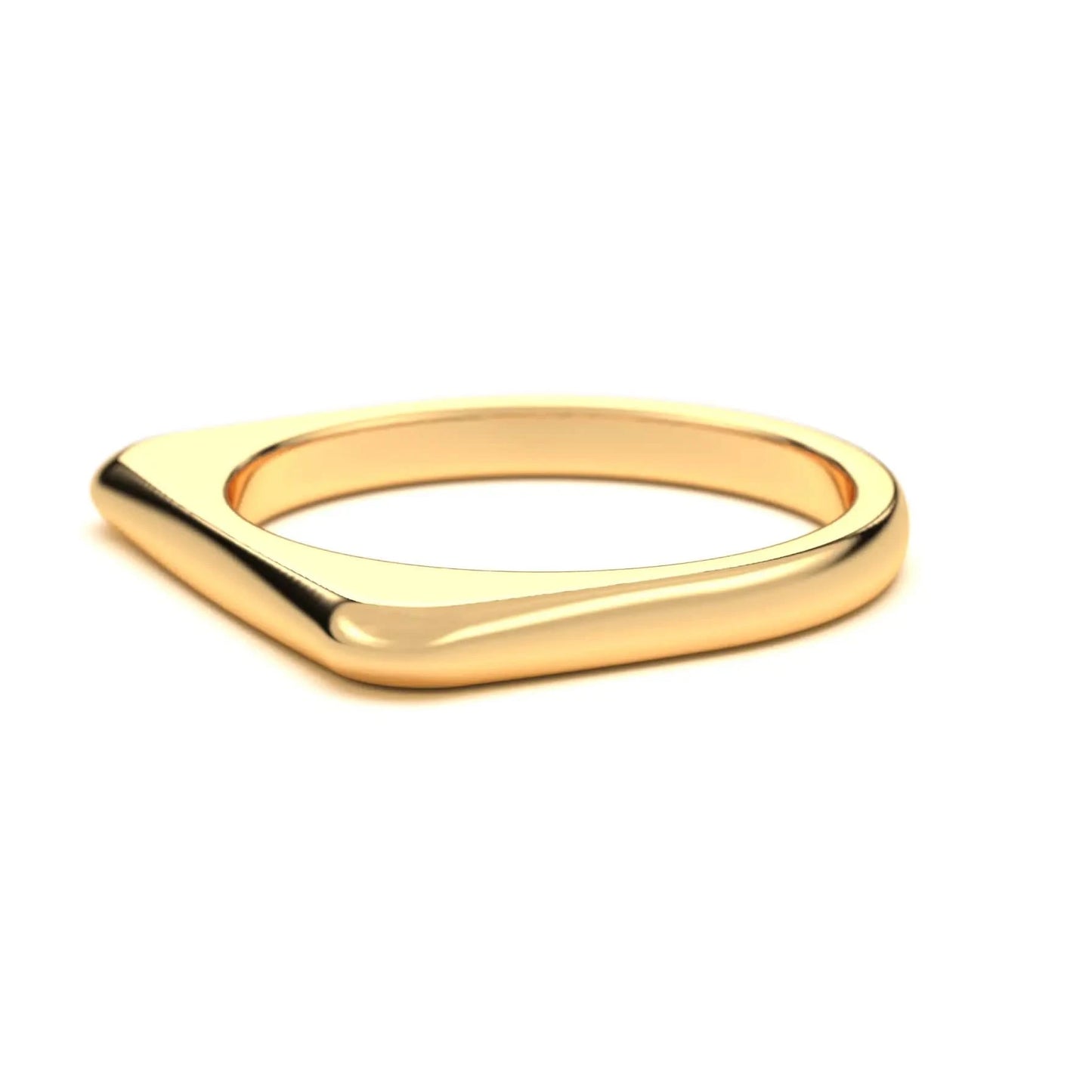 Modern Curve Silver Ring